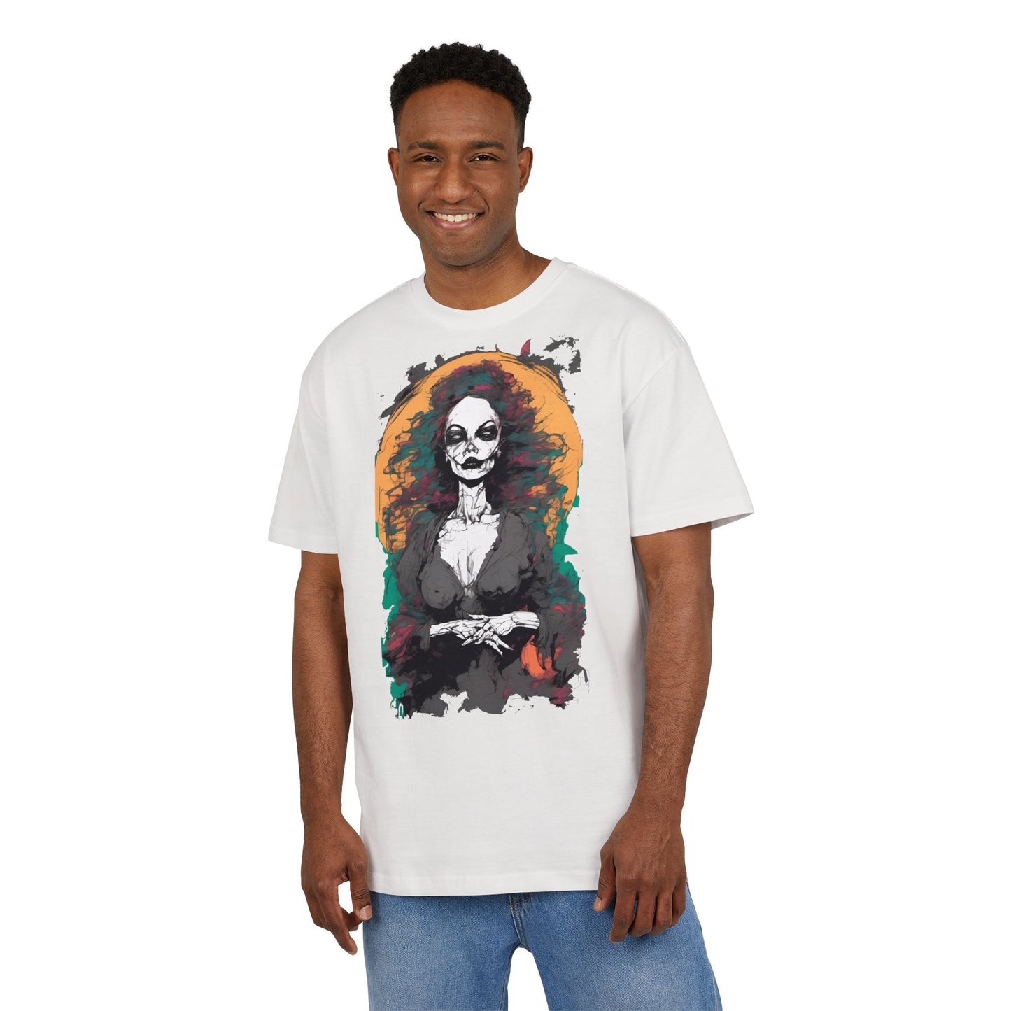 Gothic Art Oversized Tee - Perfect for Halloween Celebrations, Casual Outfits, Gift for Art Lovers, Unique Graphic Tee, Spooky Style