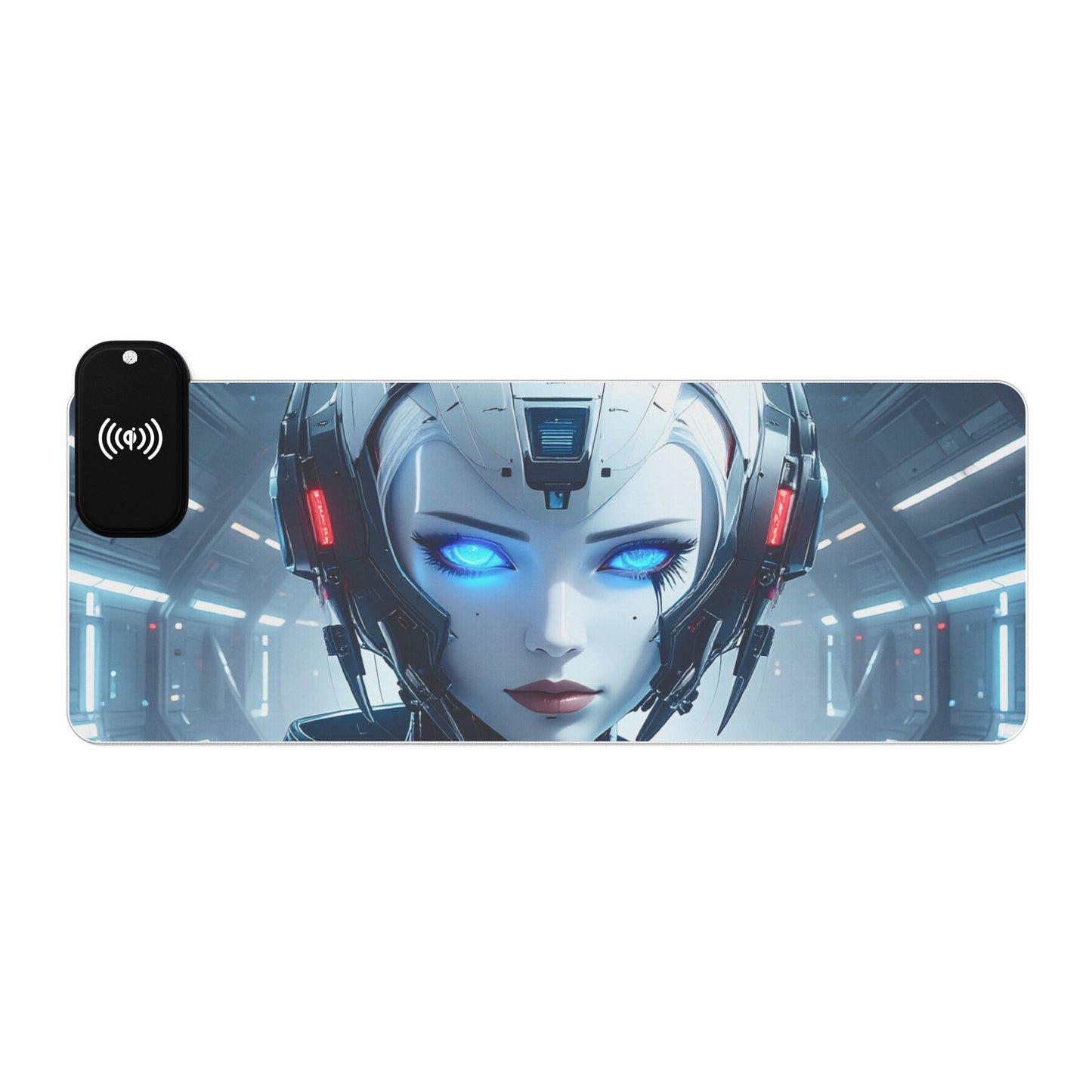 RGB LED Gaming Mouse Pad with Wireless Charging, Perfect for Gamers, Desk Accessories, Unique Gift, Tech Enthusiasts, Modern Home Office