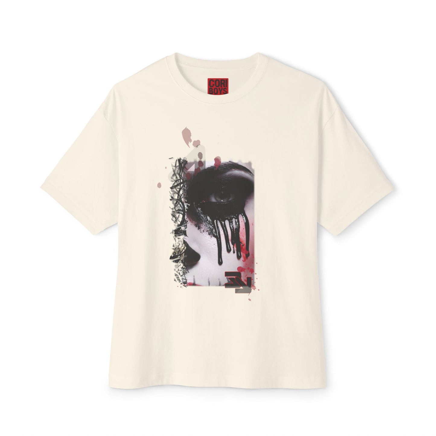 Chic Oversized Graphic Tee - Edgy Art Shirt, Casual Everyday Wear, Fashion Statement, Gift for Art Lovers, Unisex Street Style