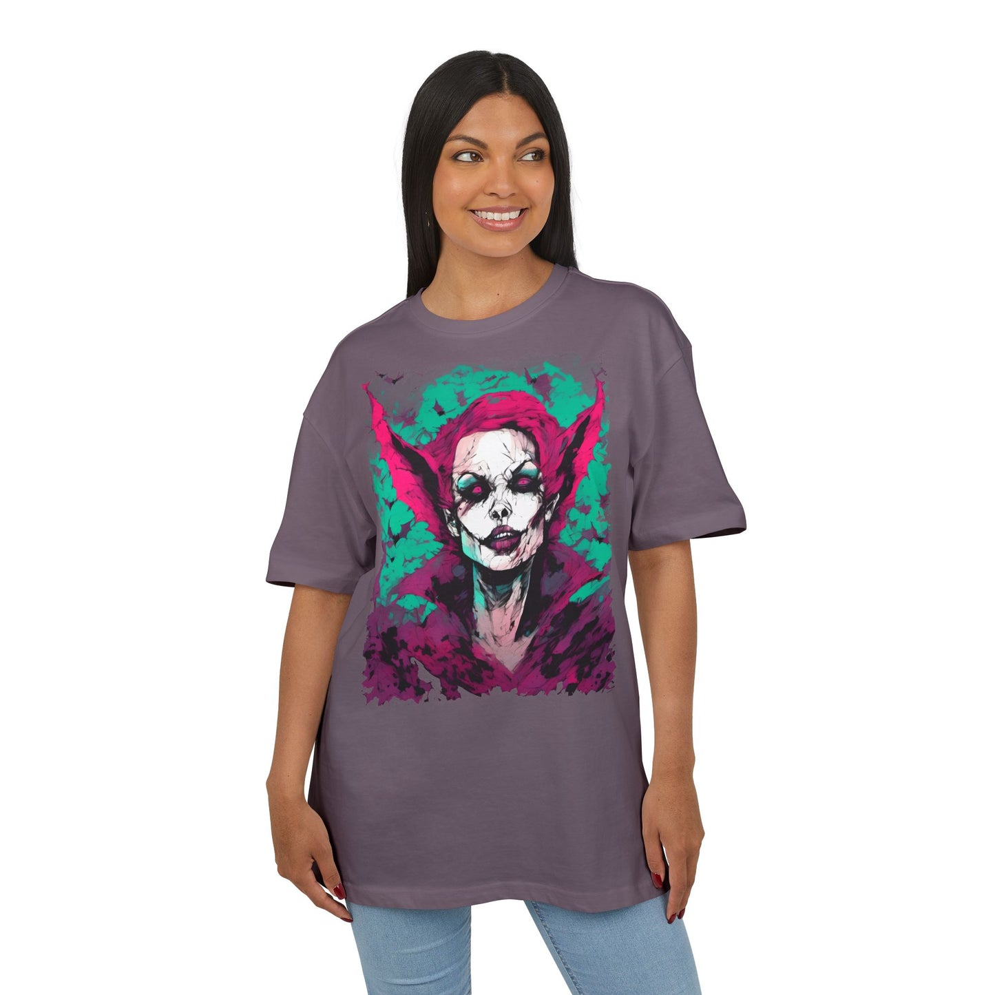 Eerie Portrait Unisex Oversized Tee | Unique Graphic Shirt for Halloween, Gift for Horror Fans, Scary Tee, Alternative Fashion