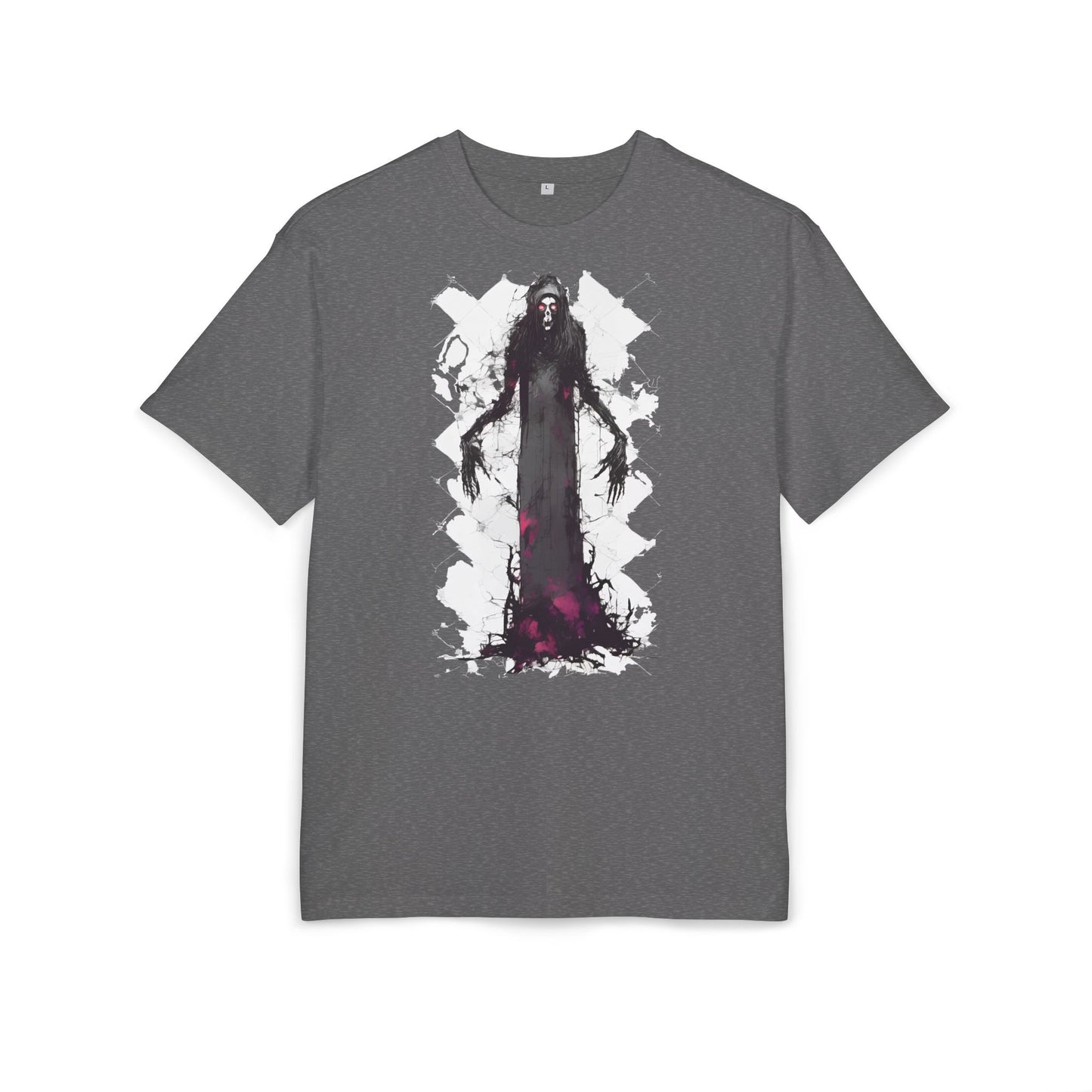 Eerie Spirit Unisex Heavy Oversize Tee, Halloween Costume T-Shirt, Casual Graphic Shirt, Gothic Tee, Spooky Art Apparel