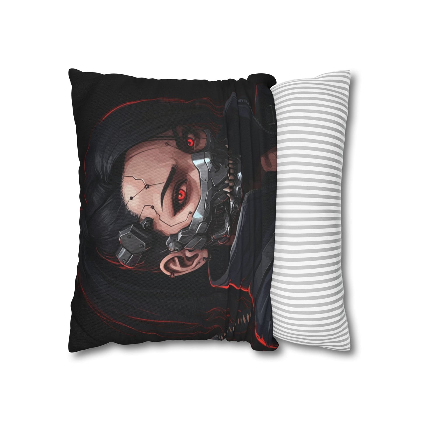 Cyberpunk-Style Velvet Pillowcase, Decorative Pillow, Home Decor, Unique Gift, Futuristic Accent, Gaming Room Decoration