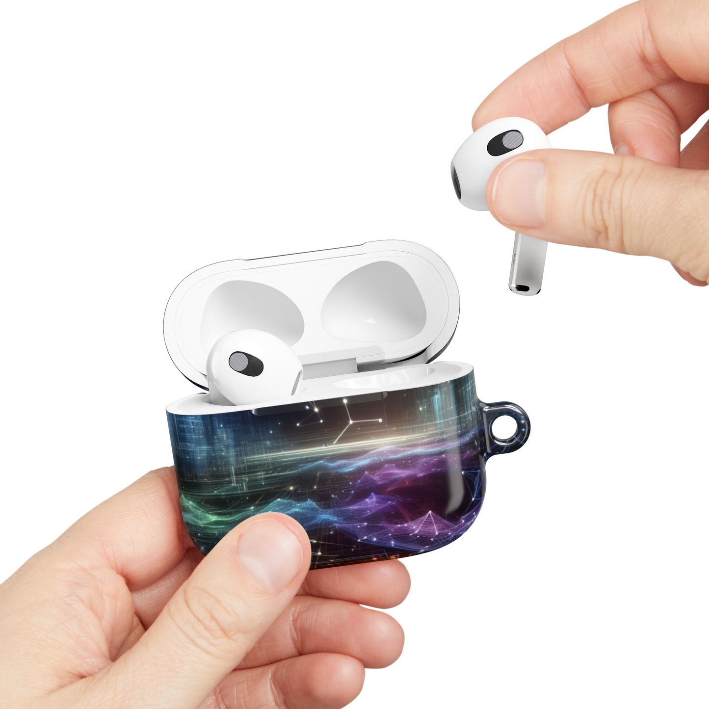 Cosmic Galaxy AirPod Cases, Astronaut Gifts, Space Themed Tech Accessories, Starry Night Earbuds Cover, Unique AirPods Holder