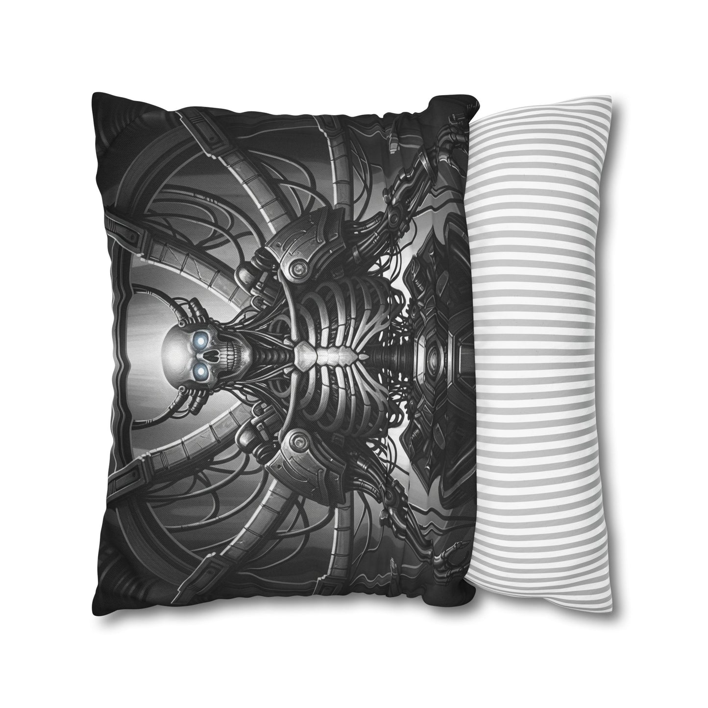 Gothic Skeleton Pillowcase - Dark Decor for Halloween, Bohemian Home, Gothic Style, Sofa Cushion, Unique Gift