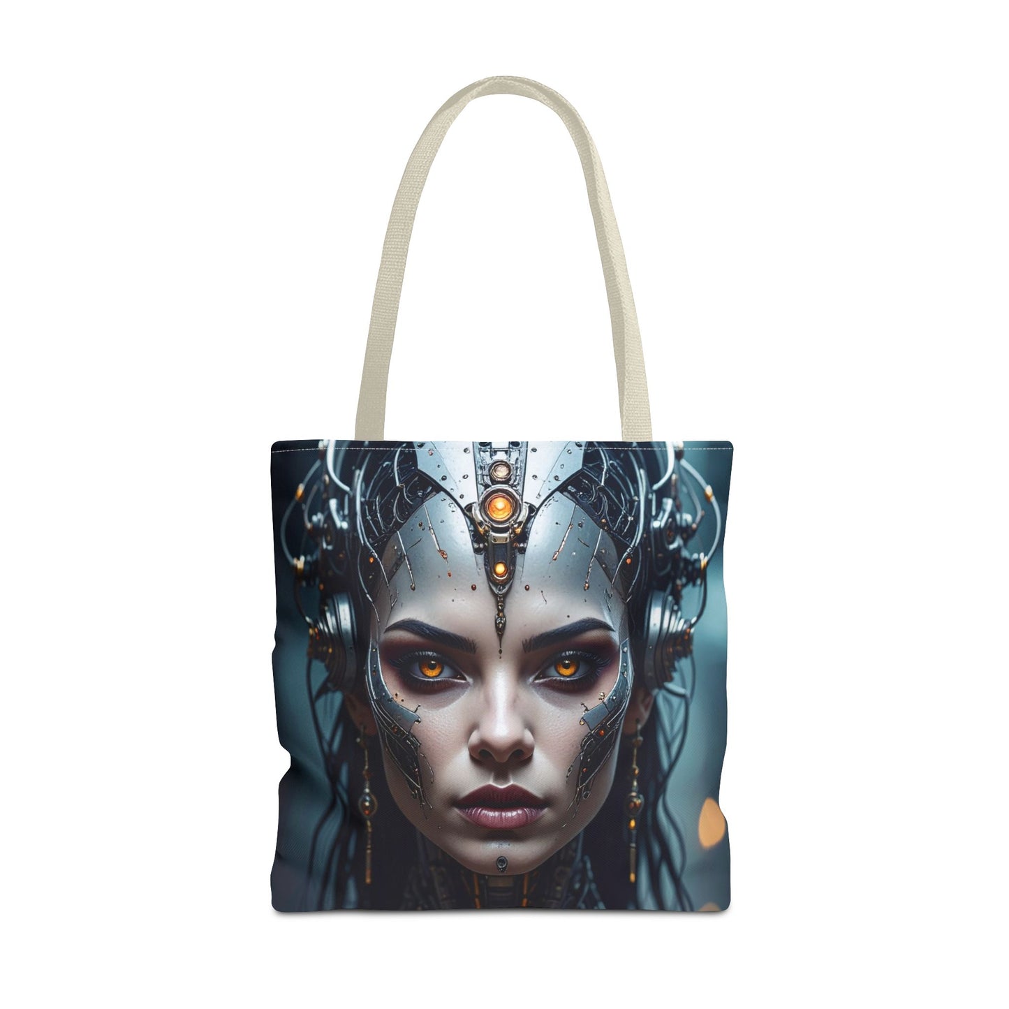 Futuristic Art Tote Bag, Cyberpunk Purse, Unique Shopping Bag, Sci-Fi Style Handbag, Statement Accessory for Geeks