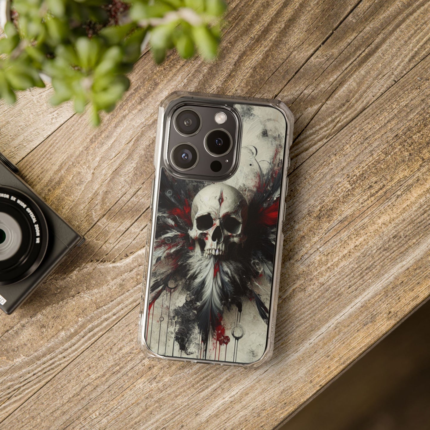 Gothic Skull Phone Case, Unique iPhone Cover, Edgy Smartphone Protector, Halloween Gift, Alternative Accessories