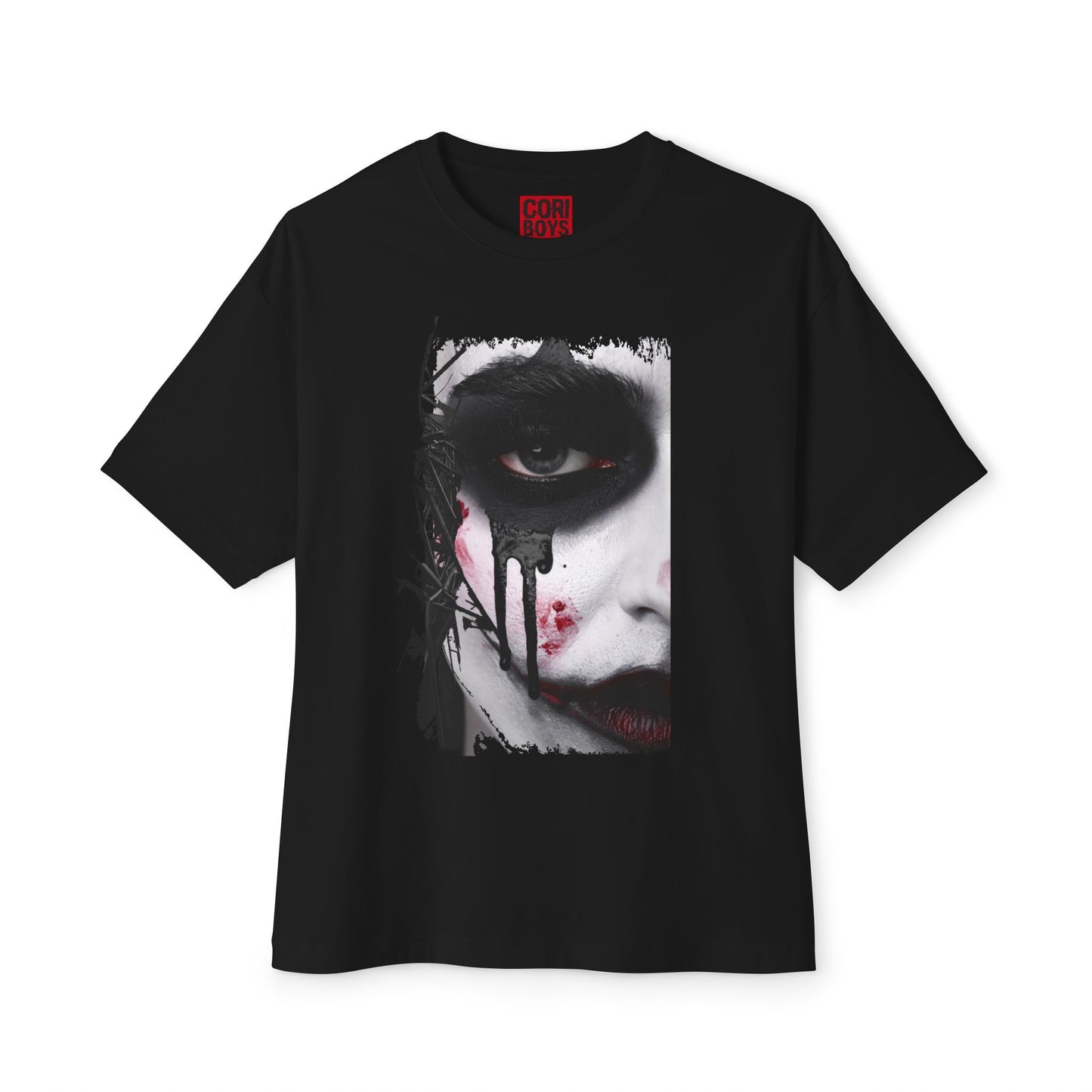 Gothic Art Oversized Tee, Unisex Graphic Shirt, Dark Art Apparel, Spooky Casual Fashion, Unique Streetwear