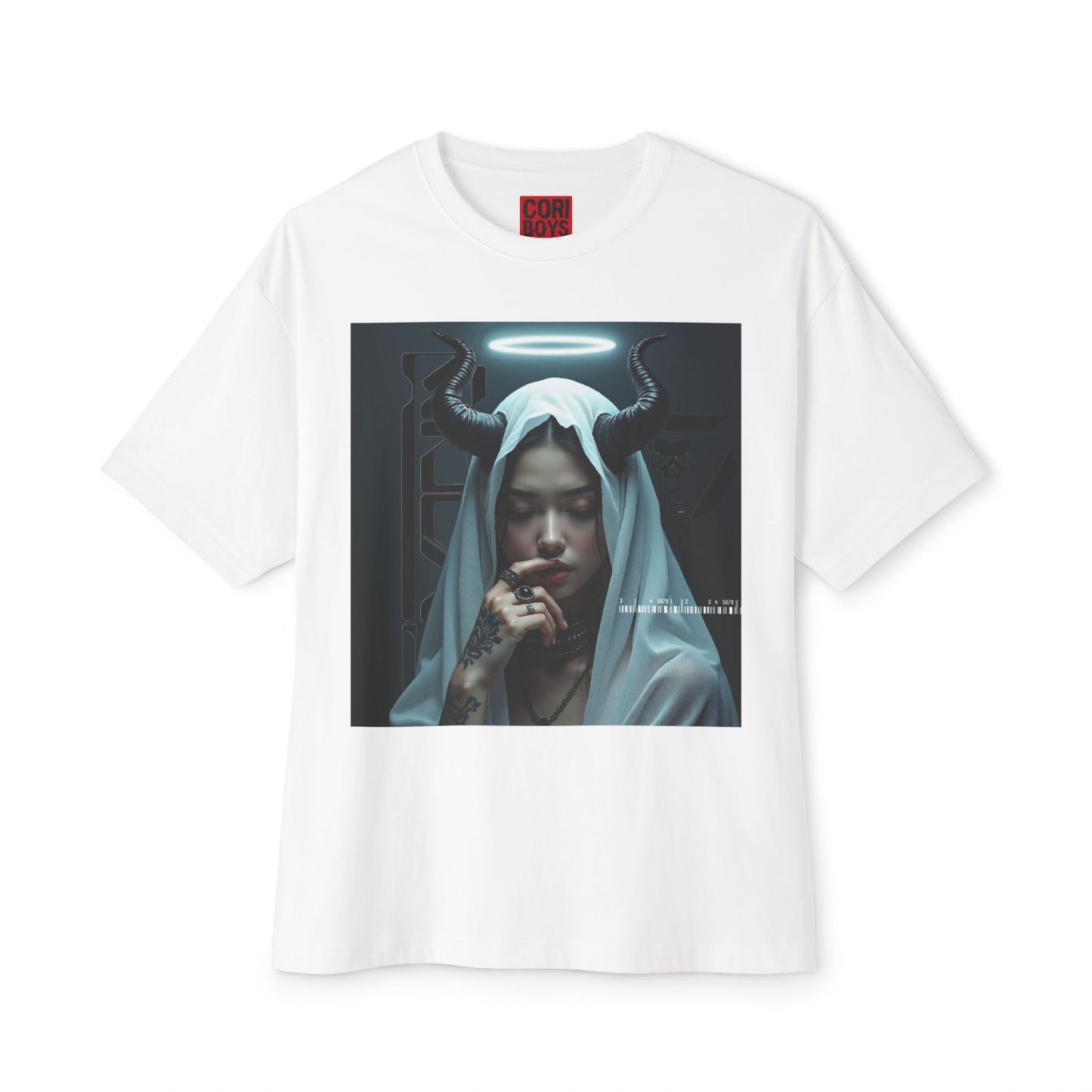 Gothic Inspired Oversized Tee - Perfect for Halloween, Music Festivals, Casual Wear, Alternative Fashion, Unique Gift Ideas