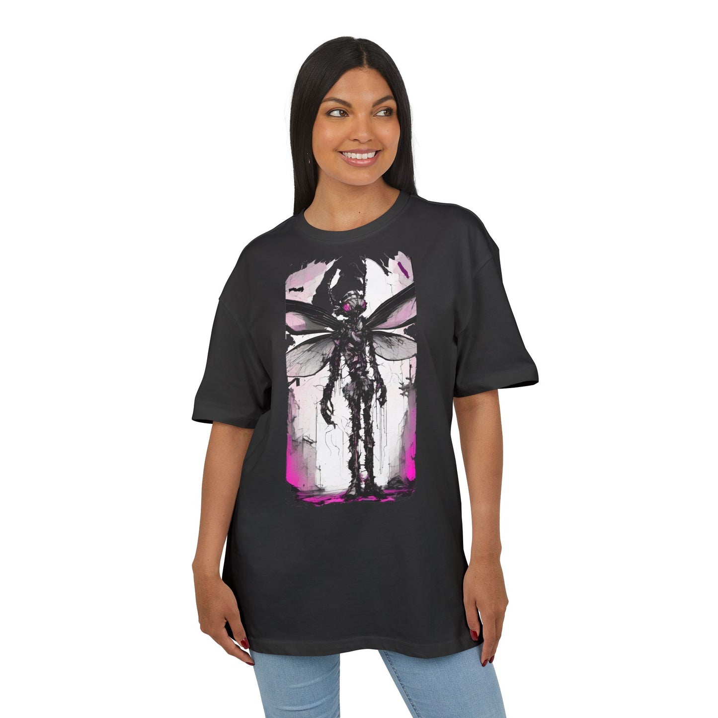 Edgy Artistic Oversize Tee, Graphic Tee, Unisex Shirt, Casual Wear, Statement Piece, Gift for Art Lovers