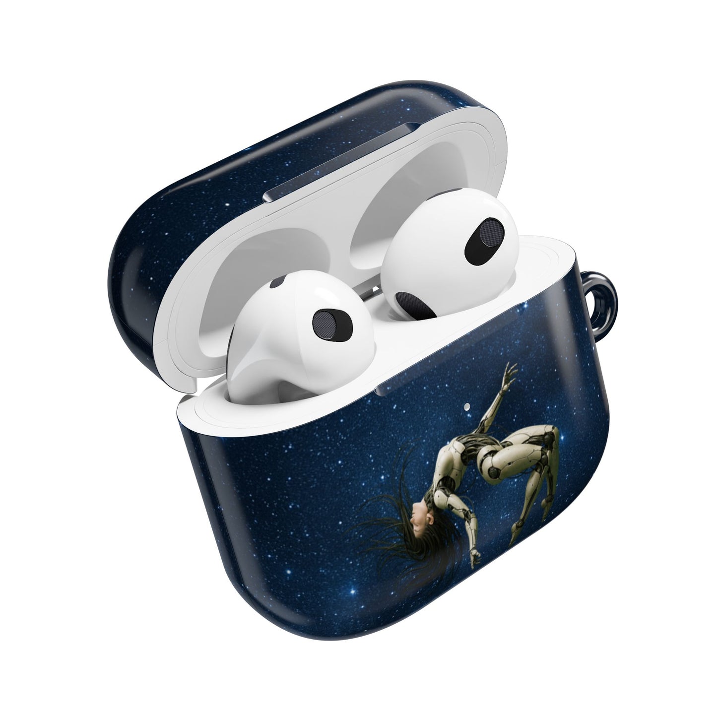 Cosmic AirPod Case, Galaxy Phone Accessory, Unique Gift for Music Lovers, Astronaut Design, Starry Night Protection