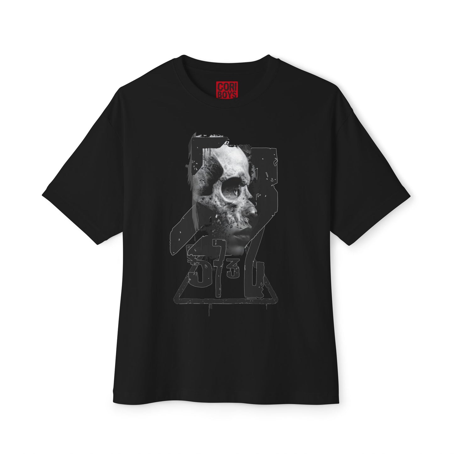 Edgy Graphic Tee, Unisex Oversized Boxy Tee, Goth Fashion Shirt, Casual Streetwear Top, Grunge Style Tee, Perfect Gift for Halloween