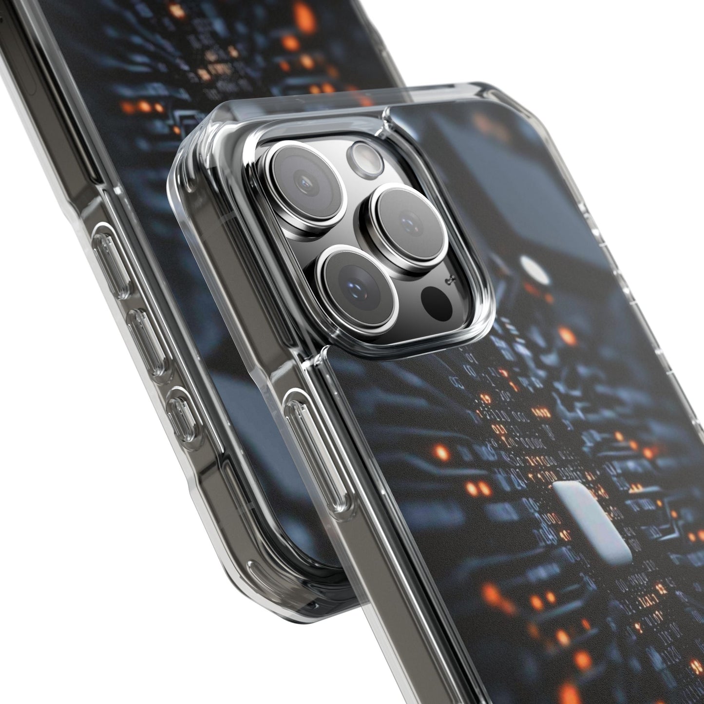 Magnetic Clear Impact Phone Case - Tech-Inspired Design, Perfect for Gadget Lovers, Birthday Gift, Tech Accessories, Durable Protection