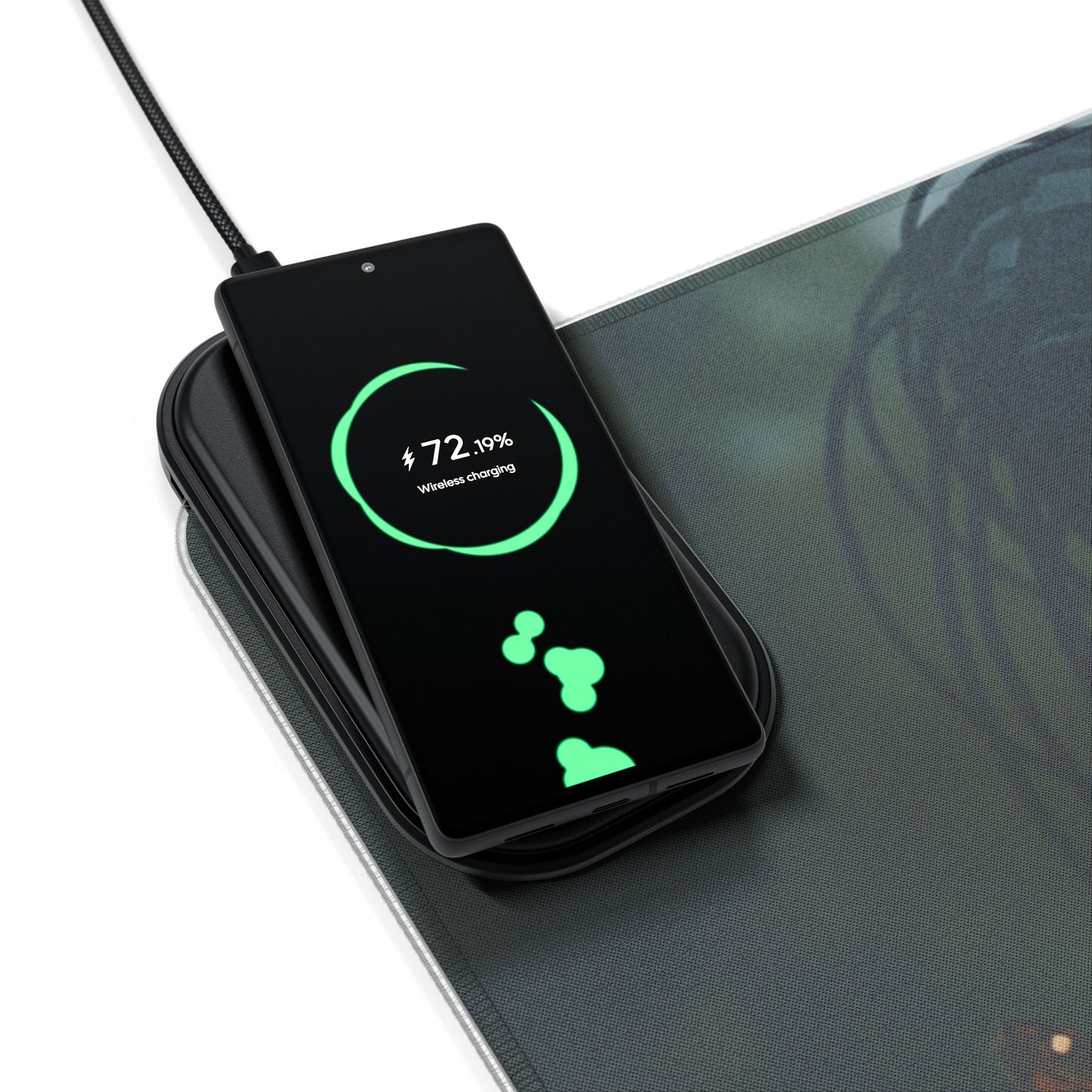LED Gaming Mouse Pad with Wireless Charging | LED Desk Accessory, Gamer Gift, Tech Decor, Office Organizer, Home Office Essentials