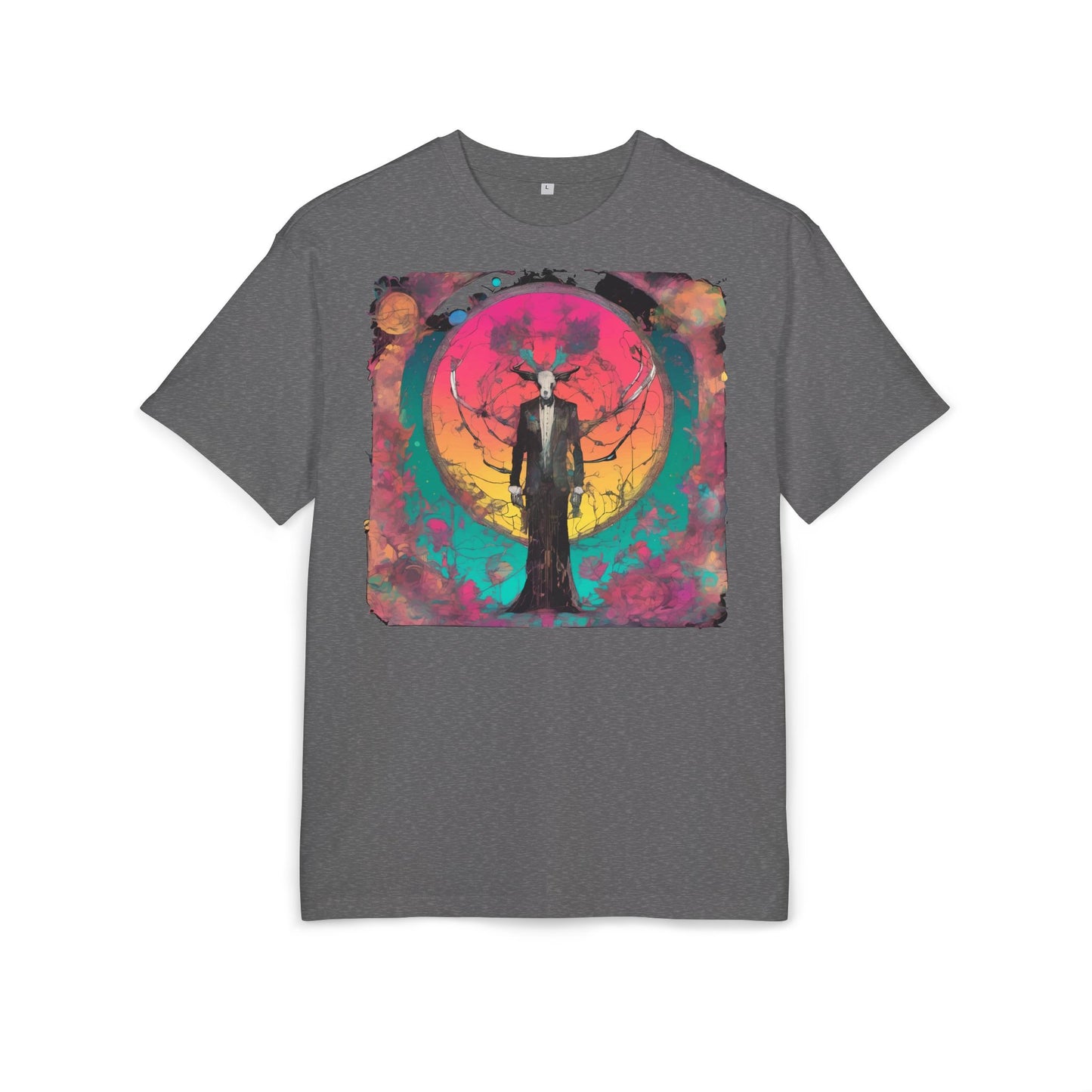 Vibrant Artistic Oversize Tee - Unisex Heavyweight T-Shirt, Bohemian Style, Gift for Art Lovers, Festival Wear, Casual Chic