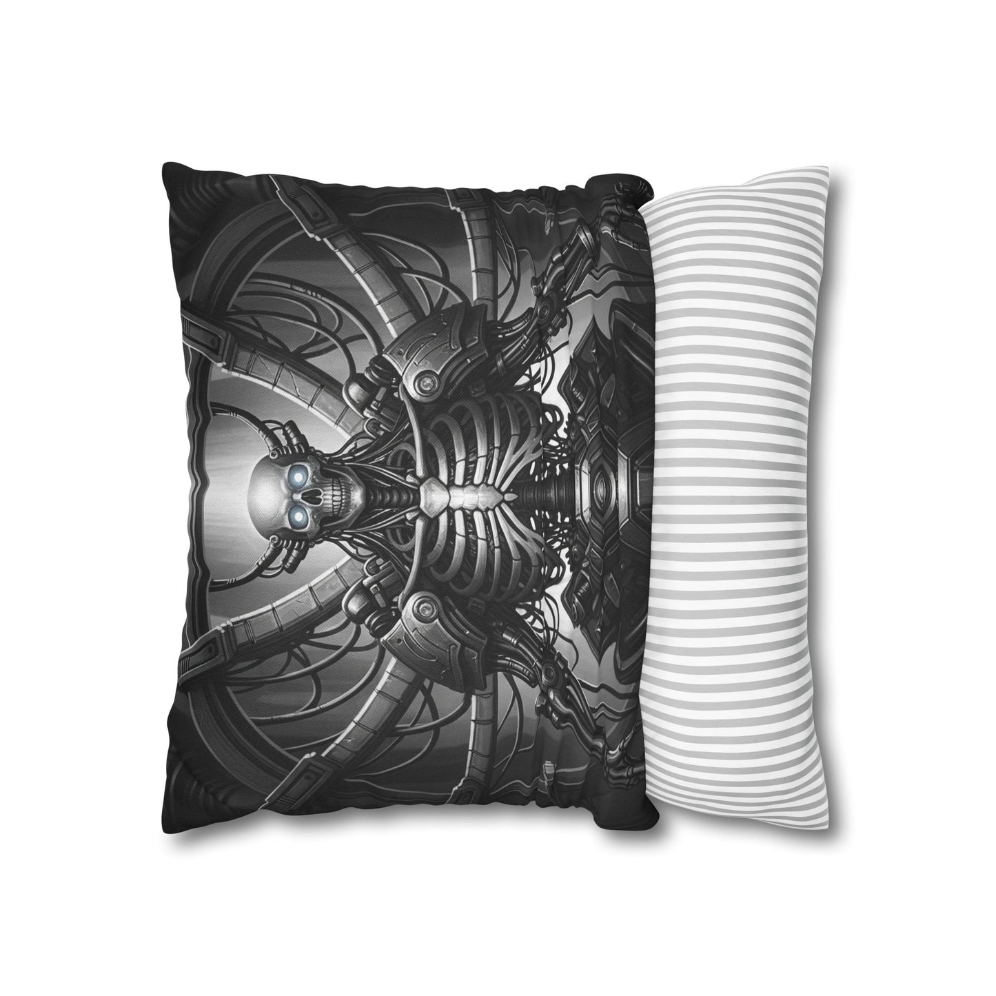 Gothic Skeleton Pillowcase - Dark Decor for Halloween, Bohemian Home, Gothic Style, Sofa Cushion, Unique Gift