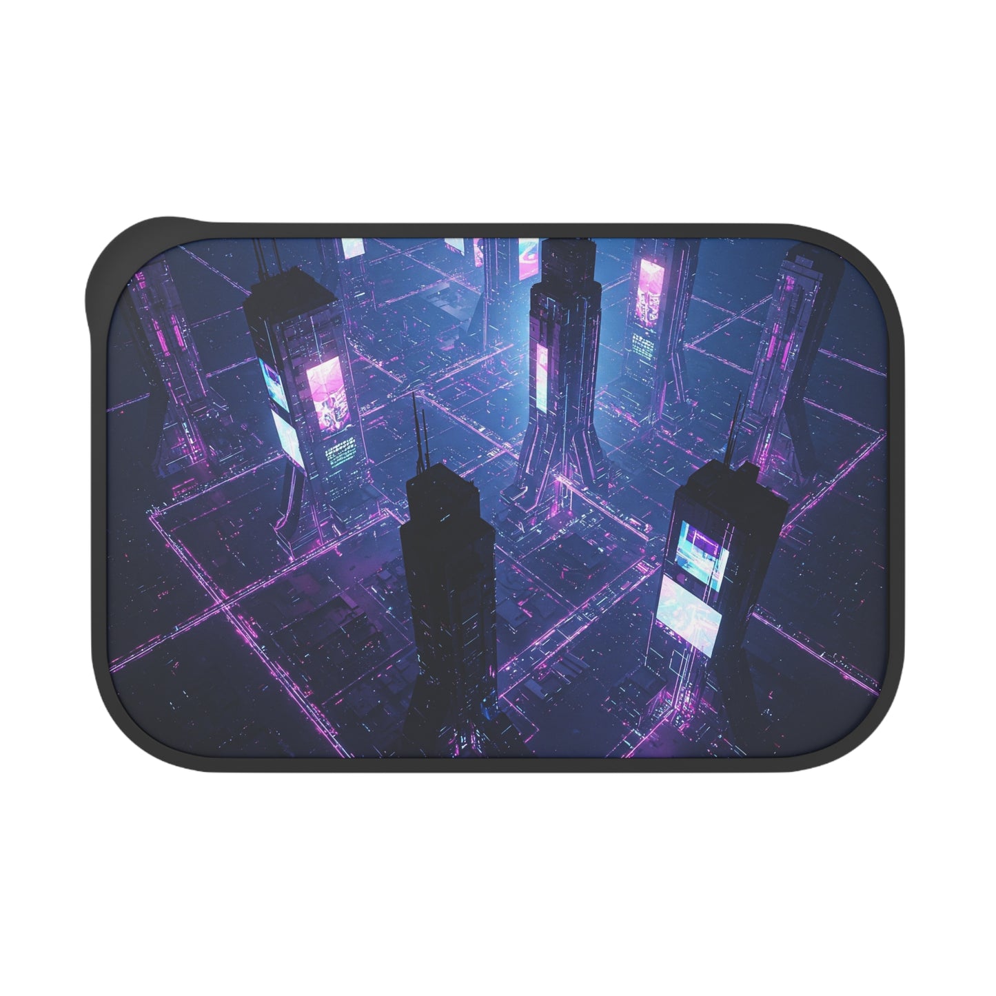 Futuristic Bento Box, Eco-Friendly Lunch Container, Stylish Meal Prep, Gift for Foodies, Sci-Fi Lunchbox with Utensils