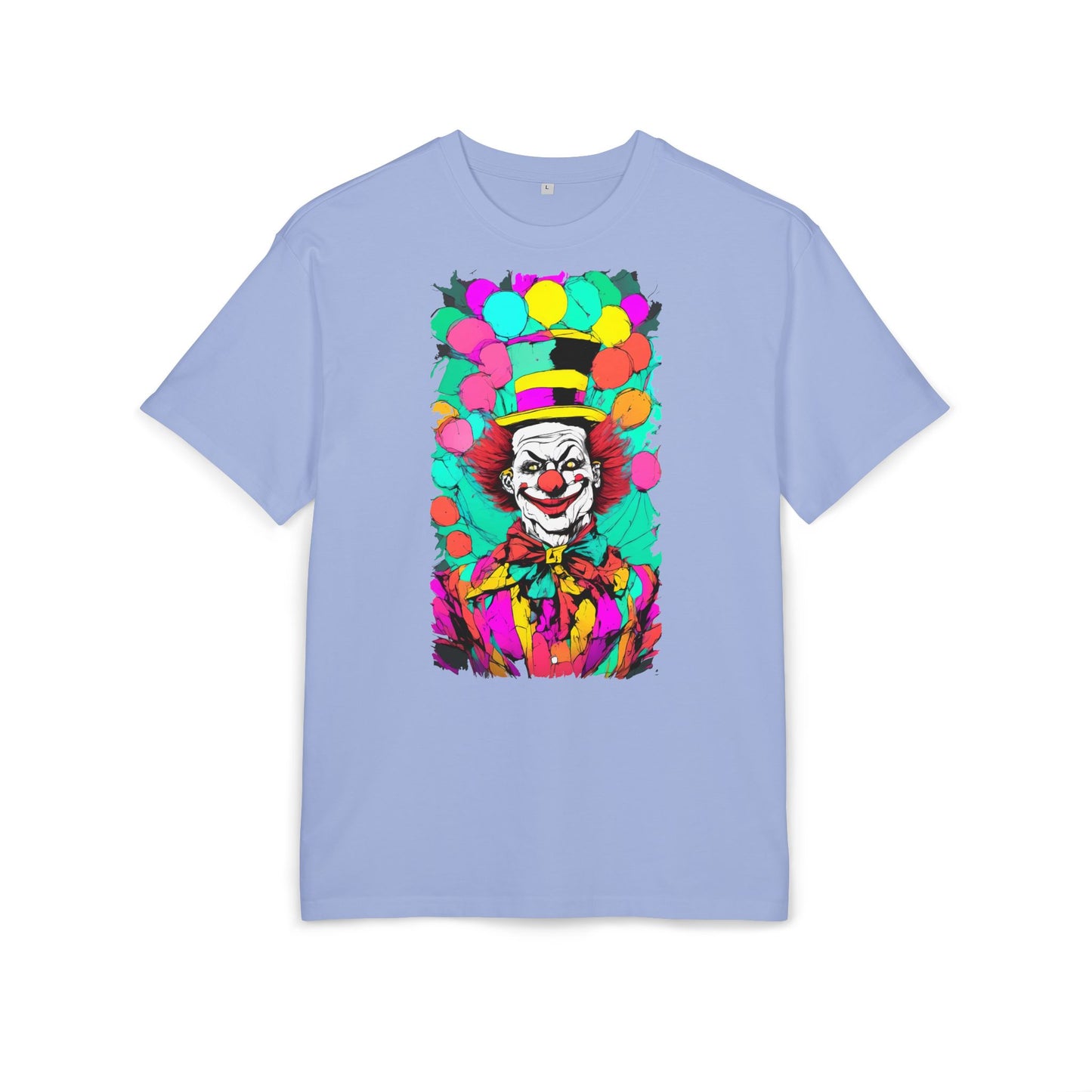 Colorful Clown Graphic Unisex Oversize Tee | Fun Wear, Festival Outfit, Circus Theme, Unique Gift, Statement Shirt