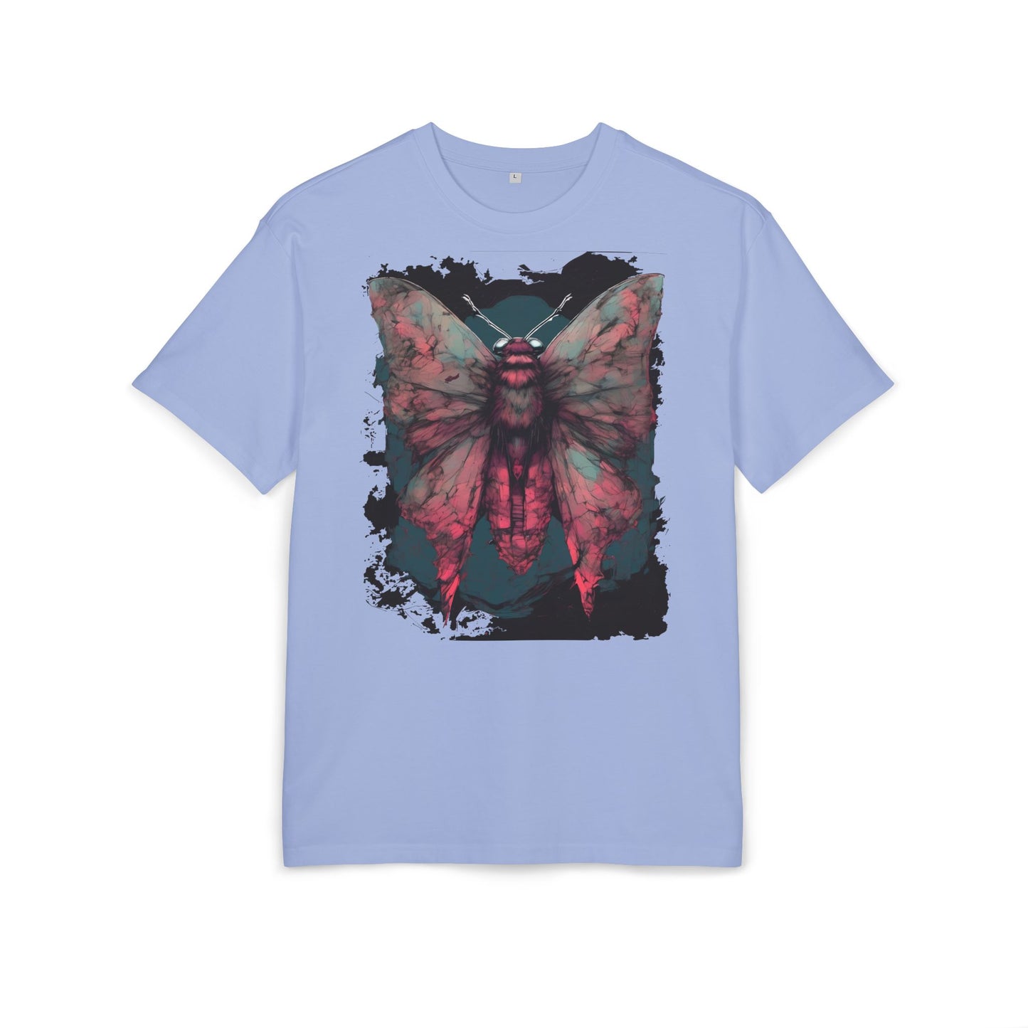 Aesthetic Moth Graphic Oversize Tee, Casual Style Shirt, Unique Gift, Eco-Print Tee, Art Lover Fashion, Nature-Inspired Top