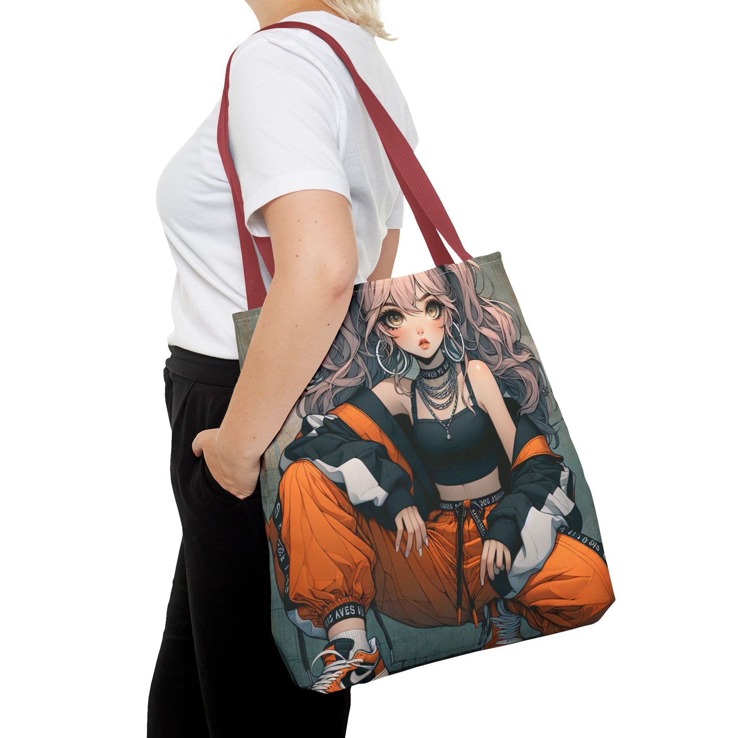 Stylish Anime Tote Bag, AOP Art Bag, Gift for Anime Lovers, Trendy Shopper Bag, Unique Fashion Accessory, Everyday Use Tote