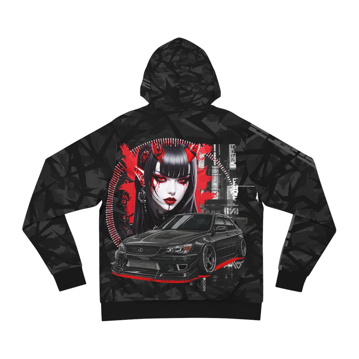 Edgy Graphic Hoodie, Trendy Streetwear Sweatshirt for Urban Style, Perfect Gift for Car Lovers, Unique Art Design, Cool Casual Wear