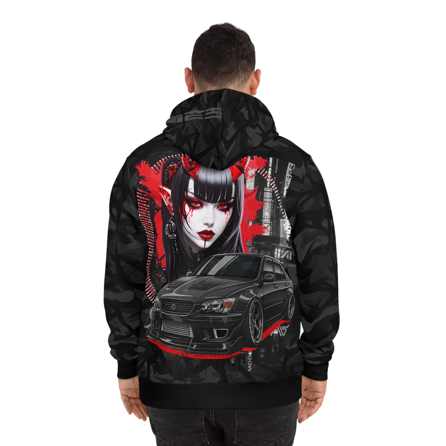 Edgy Graphic Hoodie, Trendy Streetwear Sweatshirt for Urban Style, Perfect Gift for Car Lovers, Unique Art Design, Cool Casual Wear