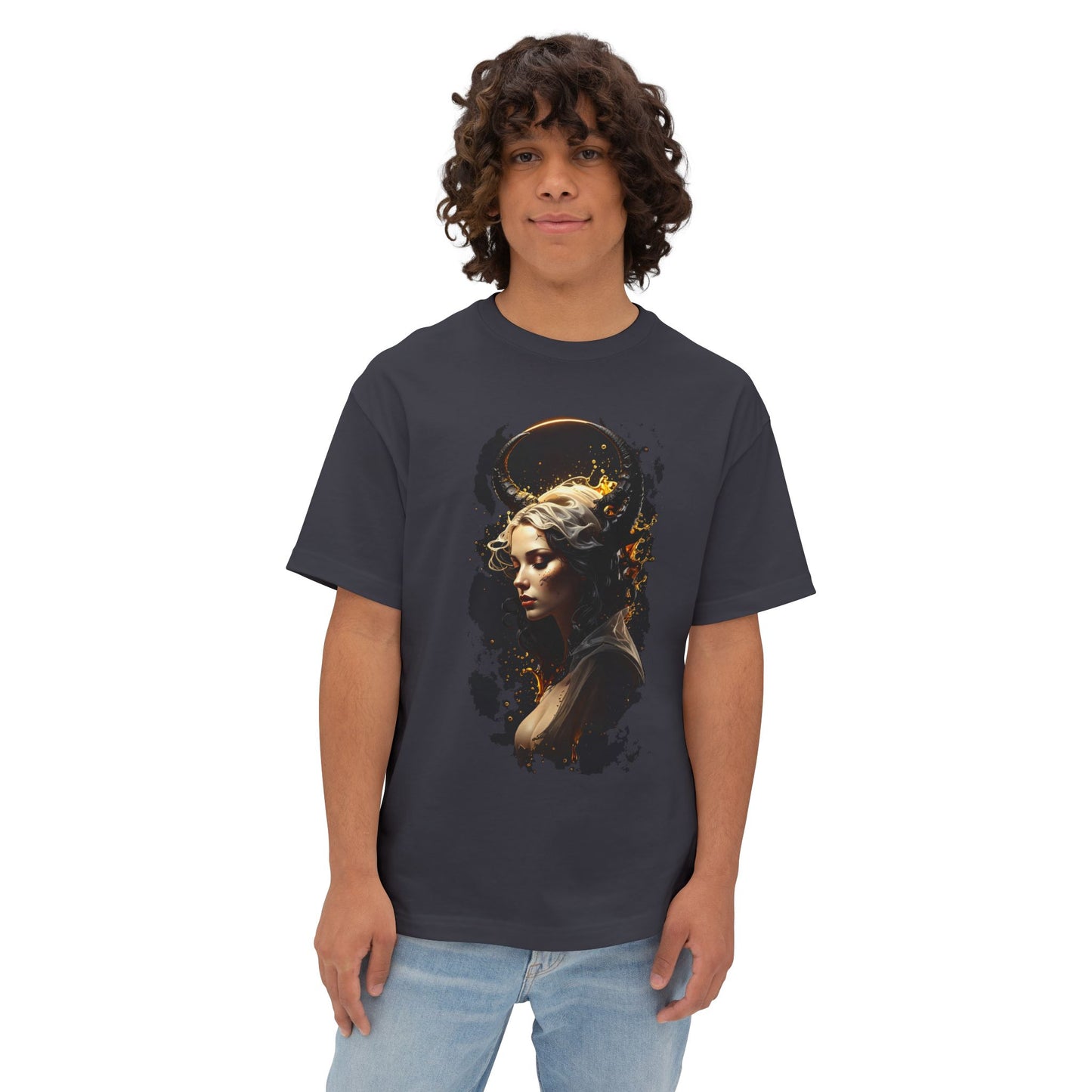 Artistic Oversized Tee with Abstract Portrait, Unisex Graphic Tee, Casual Streetwear, Perfect Gift for Art Lovers, Unique Summer Shirt