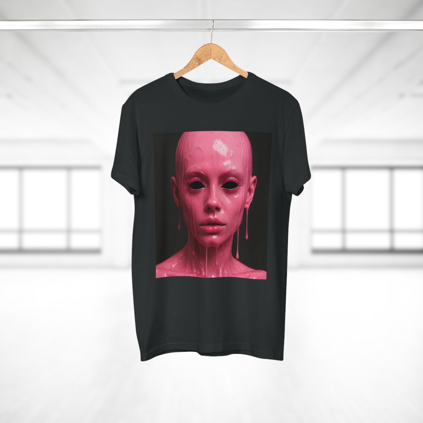 Artistic Pink Melting Face T-Shirt - Trendy Graphic Tee, Unique Gift, Statement Apparel, Festival Wear, Occasional Fashion, Street Style