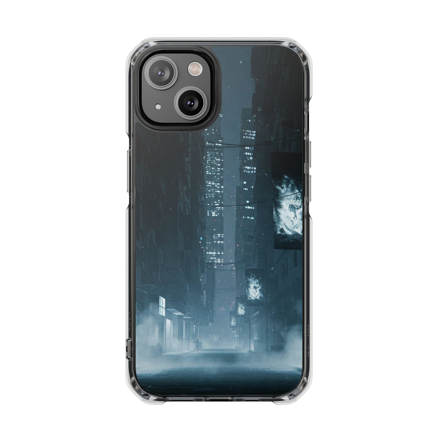 Magnetic Clear Impact Cases for Phones | Urban Nightscape Design | Unique Phone Accessories, Gift for Tech Lovers, Protective Cases