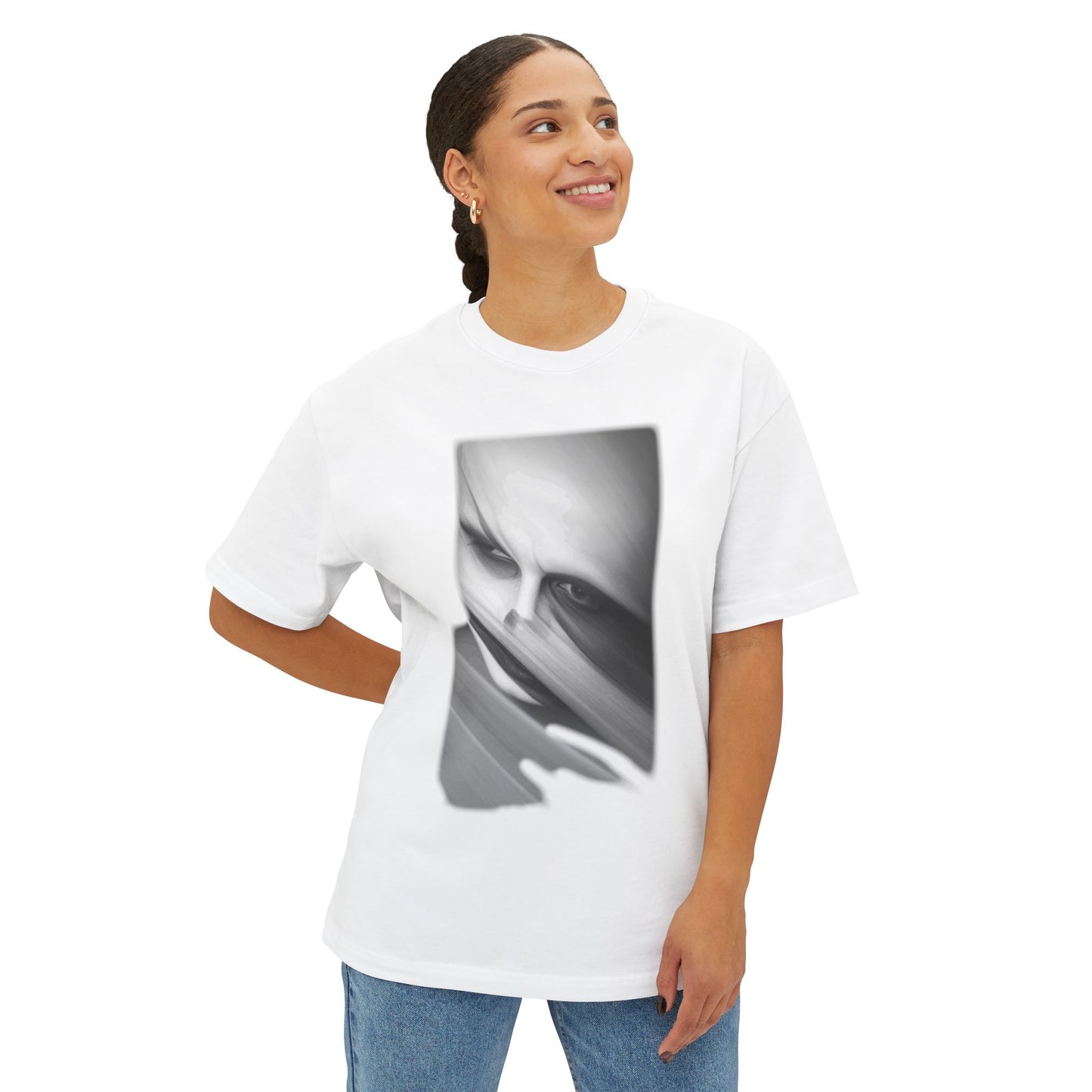Artistic Unisex Oversized Tee, Trendy Streetwear Top, Graphic Tee for Casual Wear, Aesthetic Gift for Art Lovers, Fashion Statement Shirt