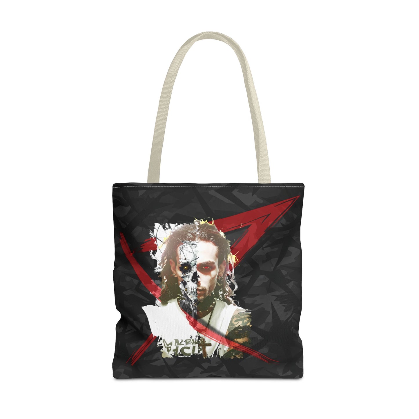 Edgy Graphic Tote Bag, Cool Tote for Concerts, Alternative Fashion, Gift for Music Lovers, Everyday Carry
