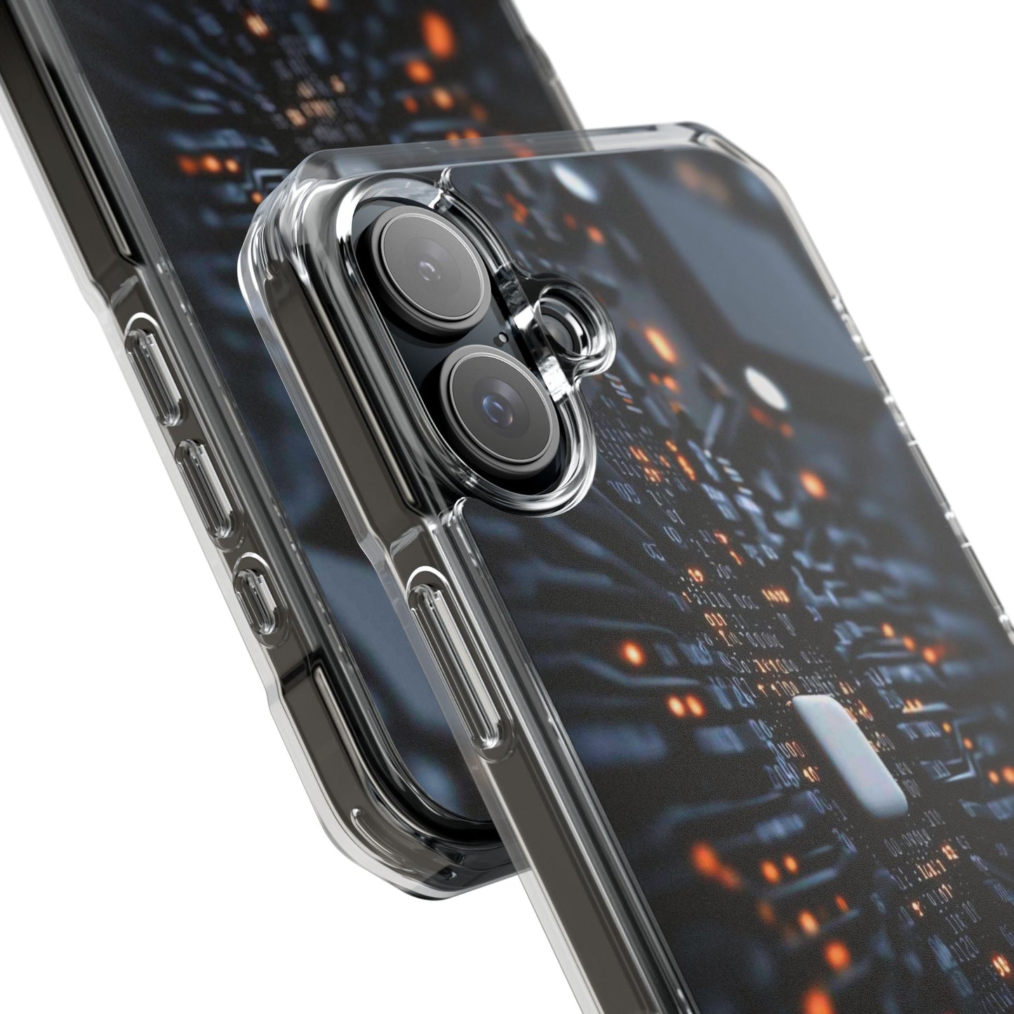 Magnetic Clear Impact Phone Case - Tech-Inspired Design, Perfect for Gadget Lovers, Birthday Gift, Tech Accessories, Durable Protection