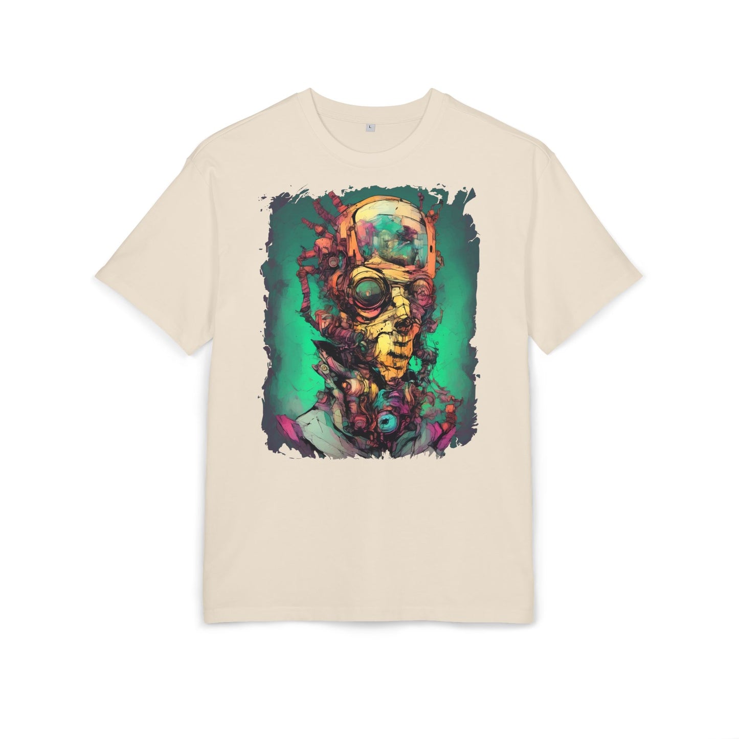 Artistic Oversize Tee Featuring Abstract Portrait, Unisex T-Shirt, Cool Graphic Tee, Streetwear Style, Unique Gifts for Art Lovers