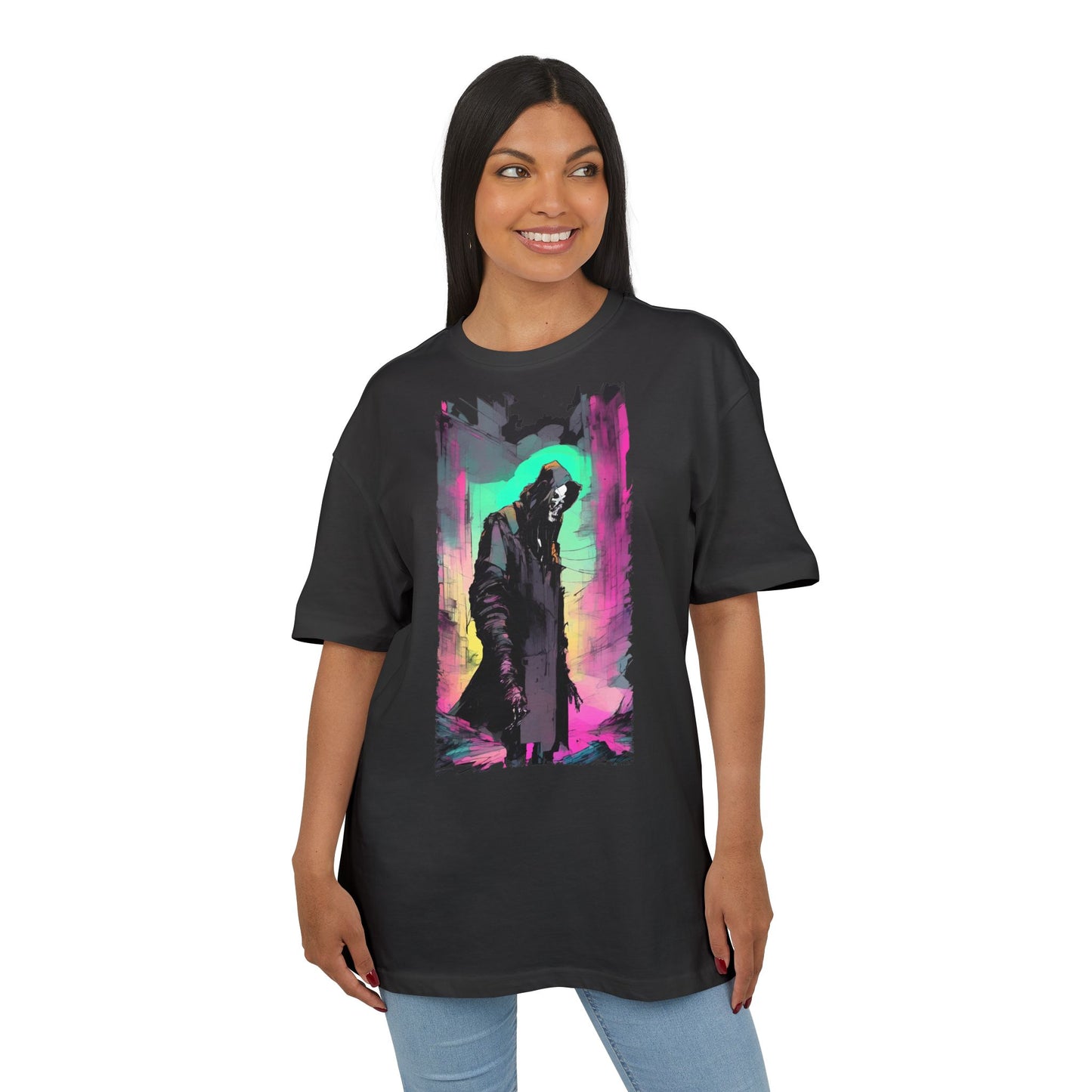 Vibrant Oversize Graphic Tee, Unisex Heavy Tee, Streetwear, Casual Wear, Unique Art Shirt, Gift for Him/Her/Friends