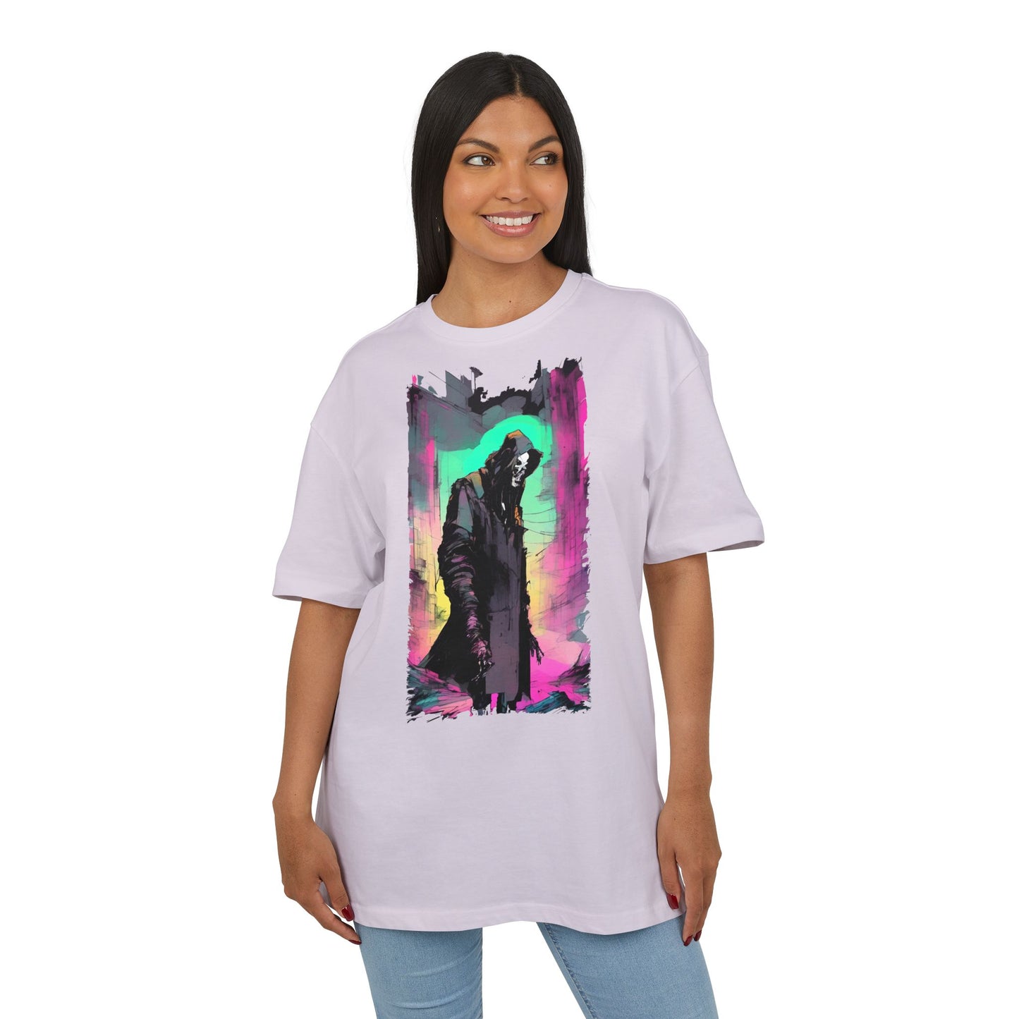 Vibrant Oversize Graphic Tee, Unisex Heavy Tee, Streetwear, Casual Wear, Unique Art Shirt, Gift for Him/Her/Friends
