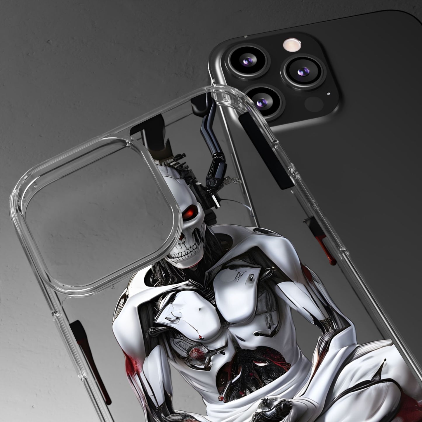 Clear Phone Cases with Cyber Design
