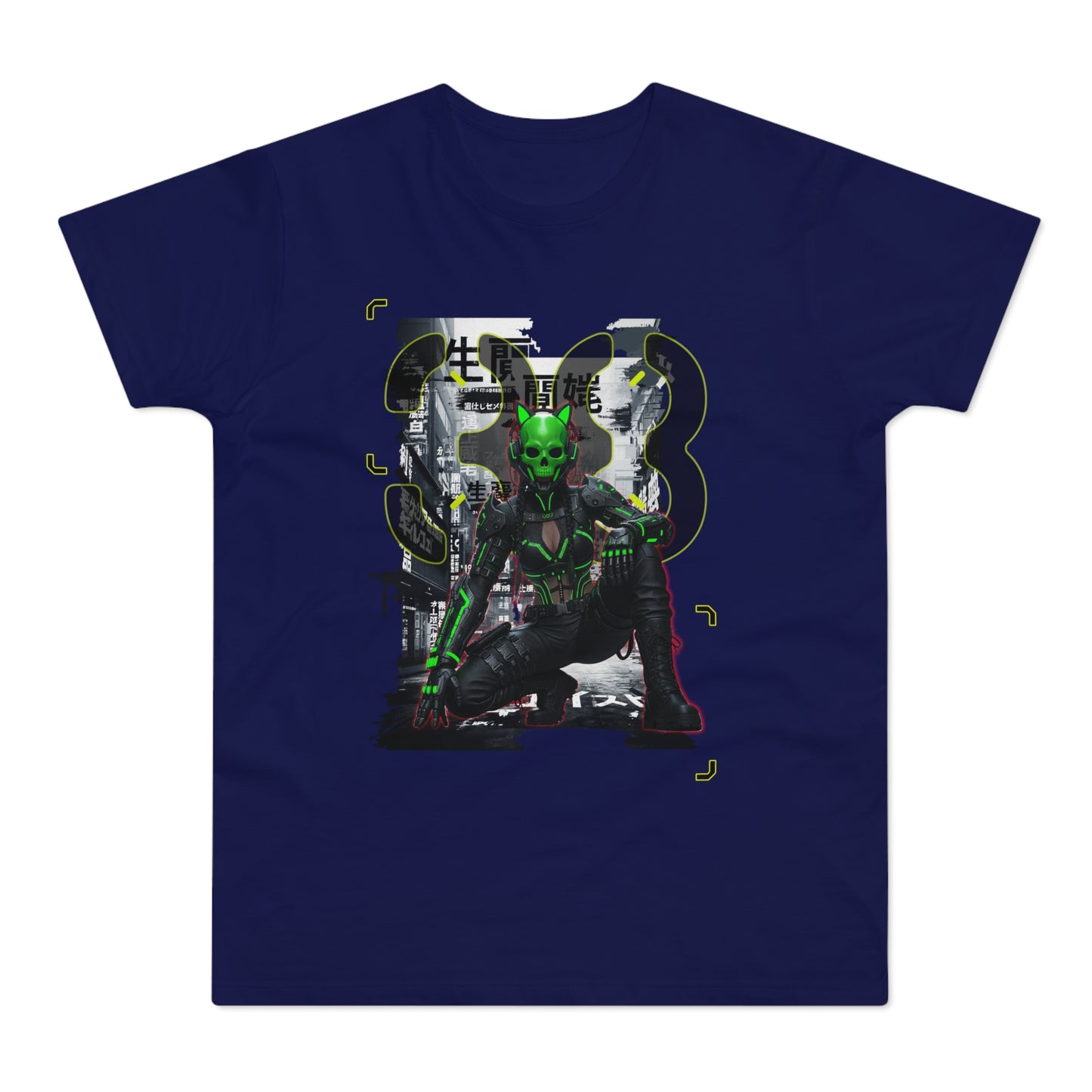 Cyberpunk Graphic Tee, Futuristic T-Shirt, Unisex Casual Wear, Unique Gift for Gamers, Trendy Streetwear, Sci-Fi Clothing