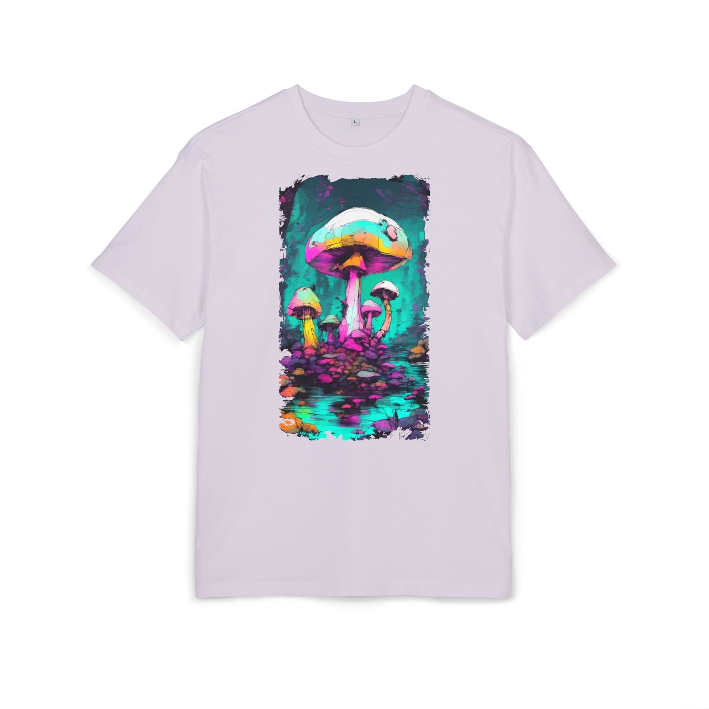 Psychedelic Mushroom Unisex Oversized Tee, Retro Graphic T-Shirt, Festival Wear, Street Style, Unique Gift for Nature Lovers
