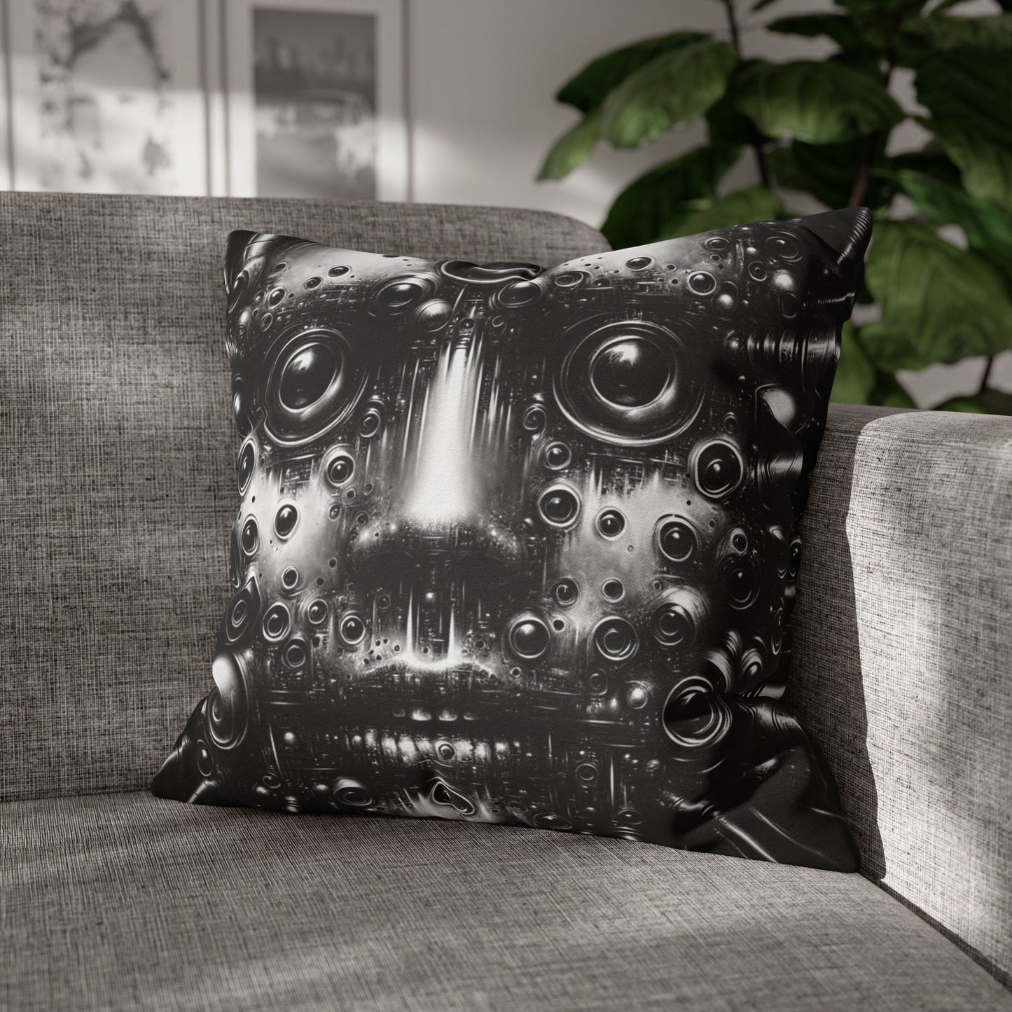Funky Geometric Pillowcase, Modern Home Decor, Unique Throw Pillow Cover, Artistic Cushion Cover, Gift for Art Lovers