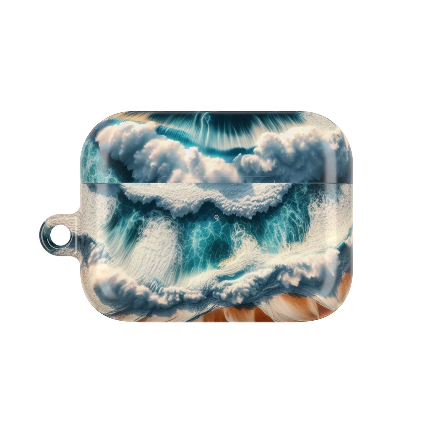 Ocean Wave AirPod Case - Waterproof Protection, Trendy Accessories for Summer, Beach Lover Gift, Cute Tech Cover, Tropical Aesthetic