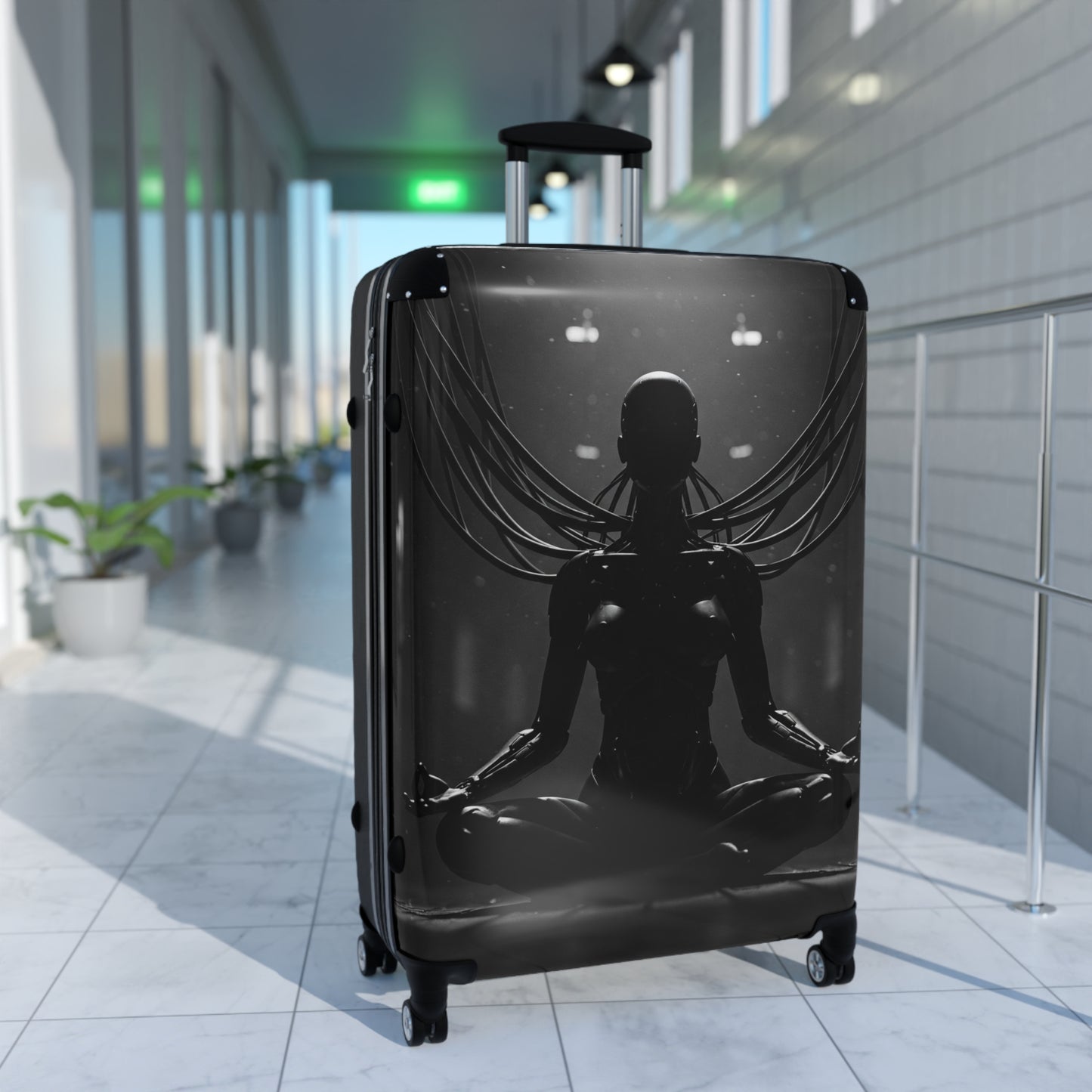 Travel Suitcase with Futuristic Design - Cyberpunk Collection