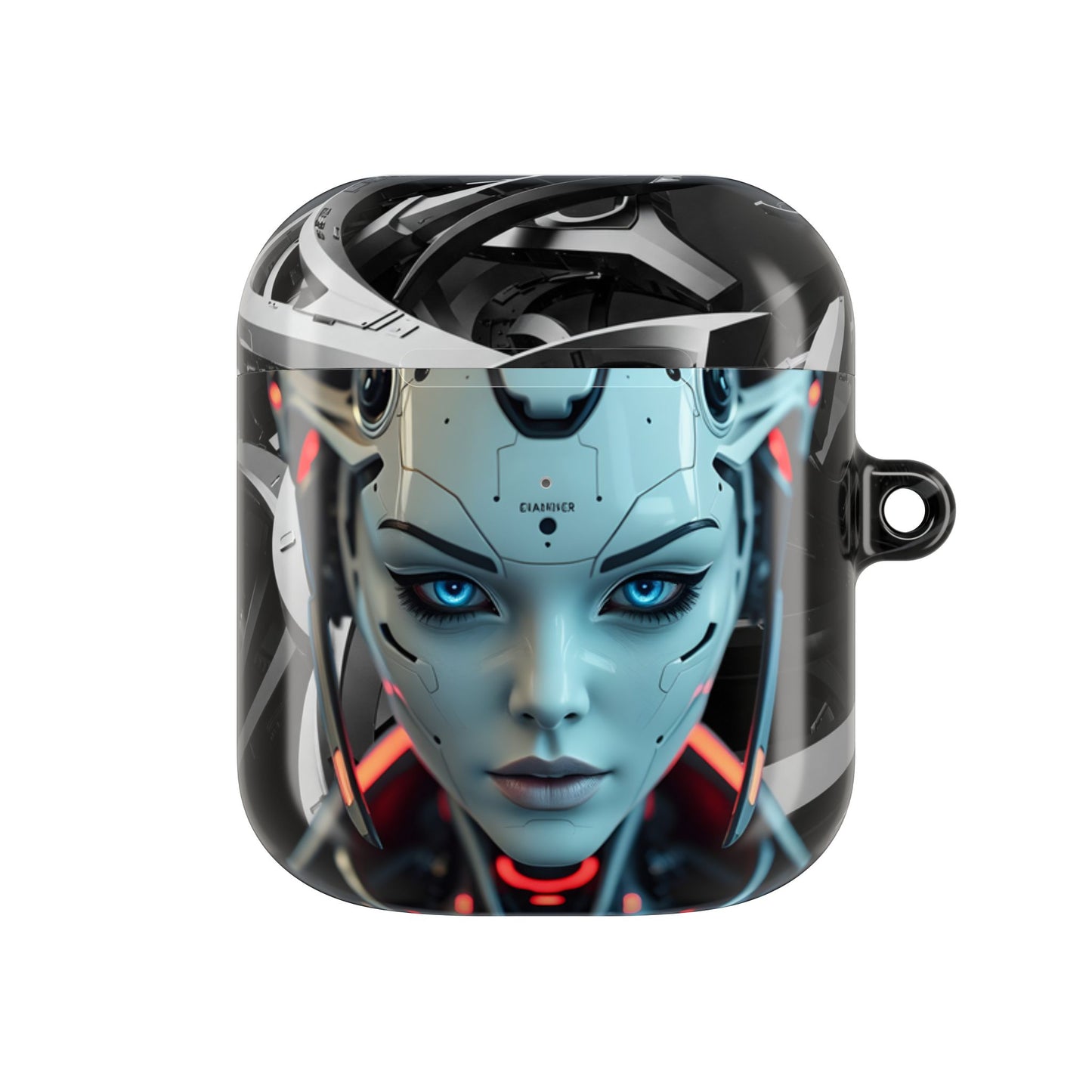 Futuristic AirPod Case with Tech-Inspired Design, Cyberpunk AirPods Holder, Stylish Accessory for Music Lovers, Gift for Gamers
