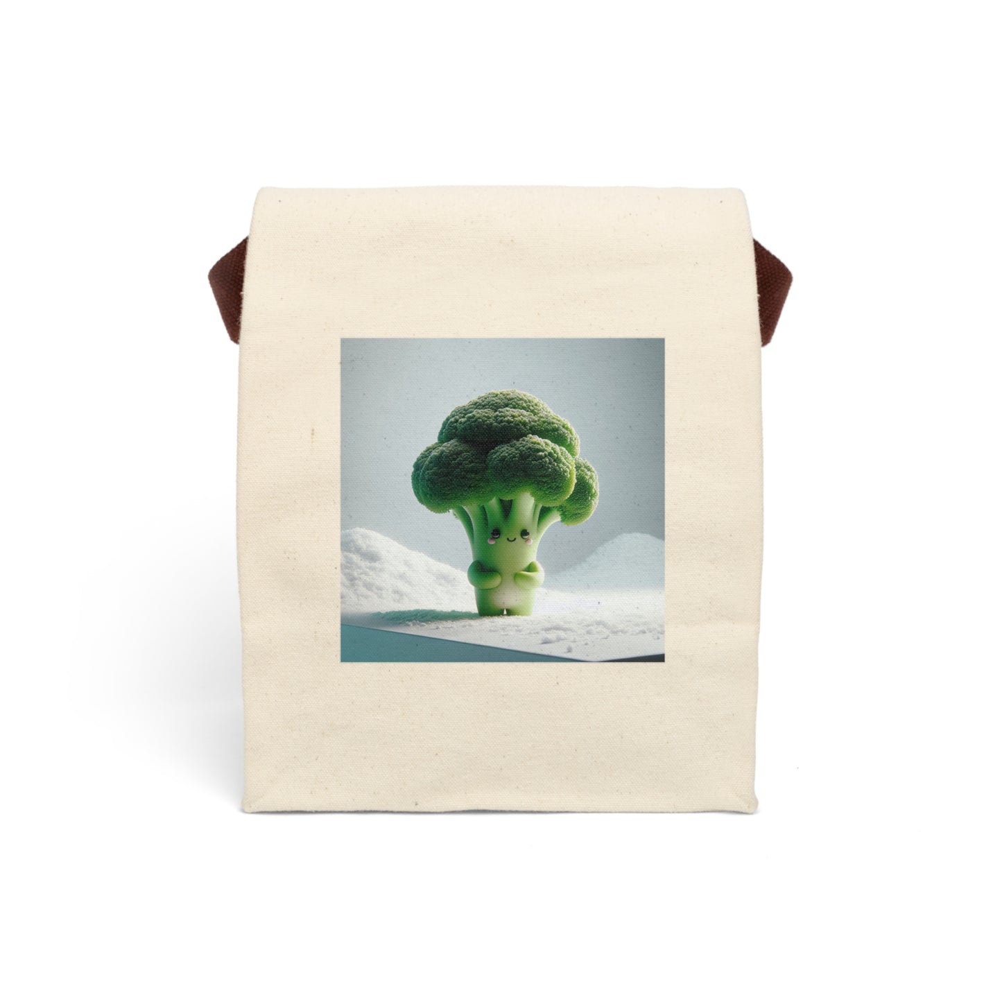 Eco-Friendly Broccoli Canvas Lunch Bag - Reusable, Insulated, Cute Lunch Tote, Vegan Gift, Meal Prep Container