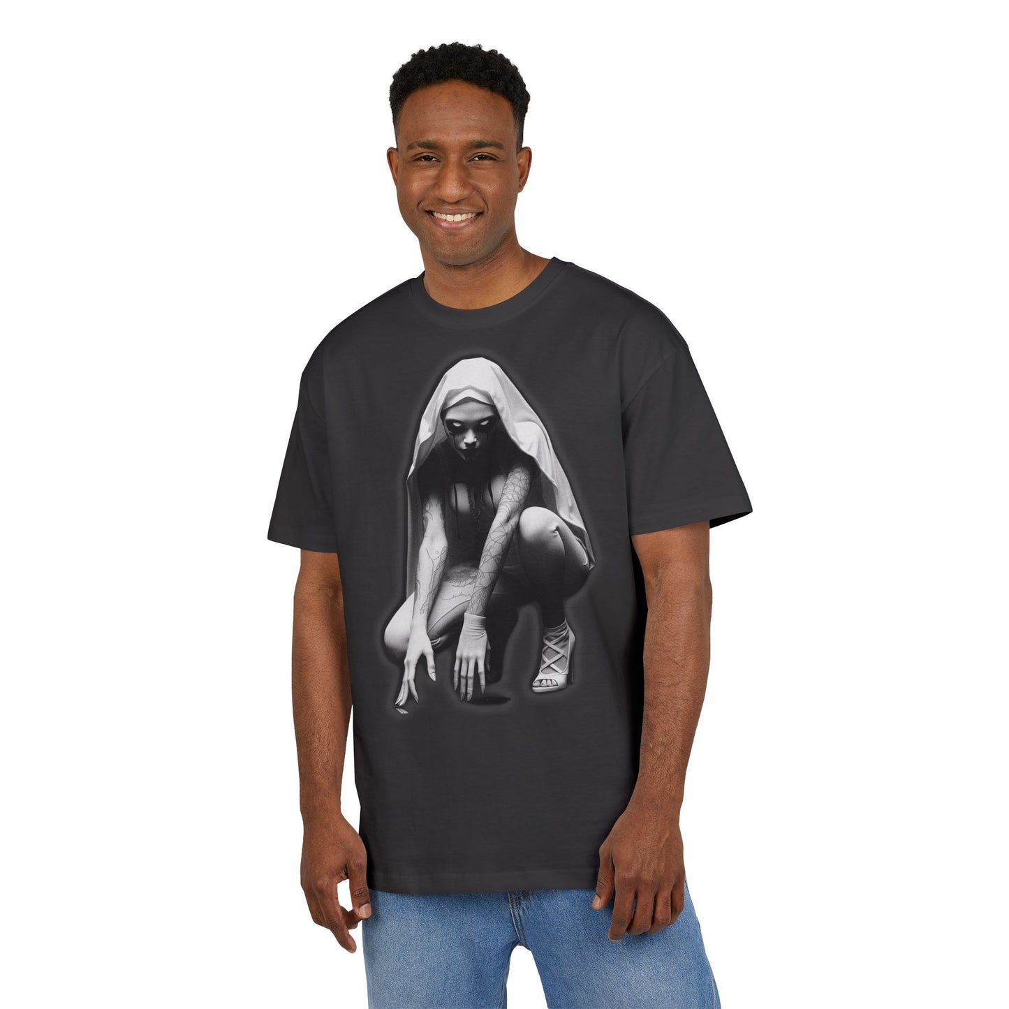 Urban Style Unisex Heavy Oversize Tee with Edgy Design