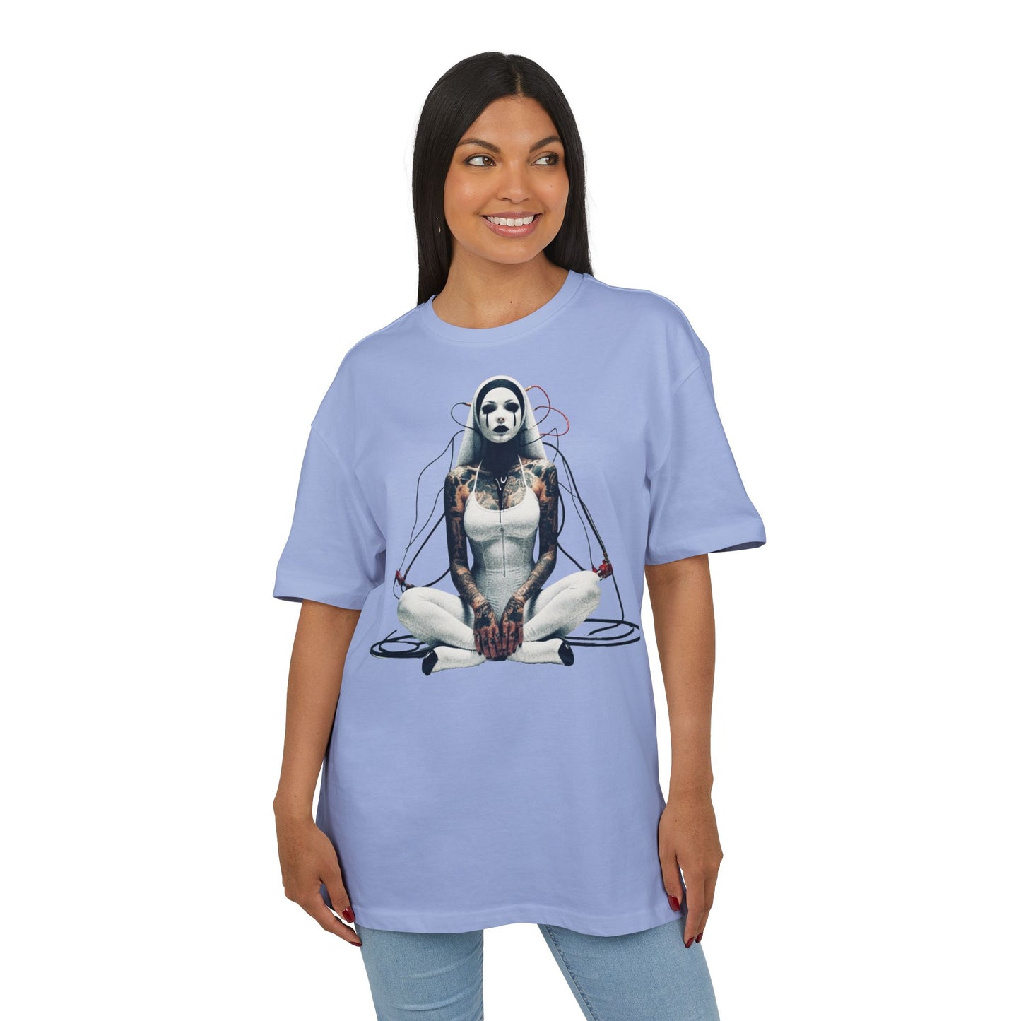 Artistic Unisex Oversize Tee - Unique Graphic Design for Creative Spirits