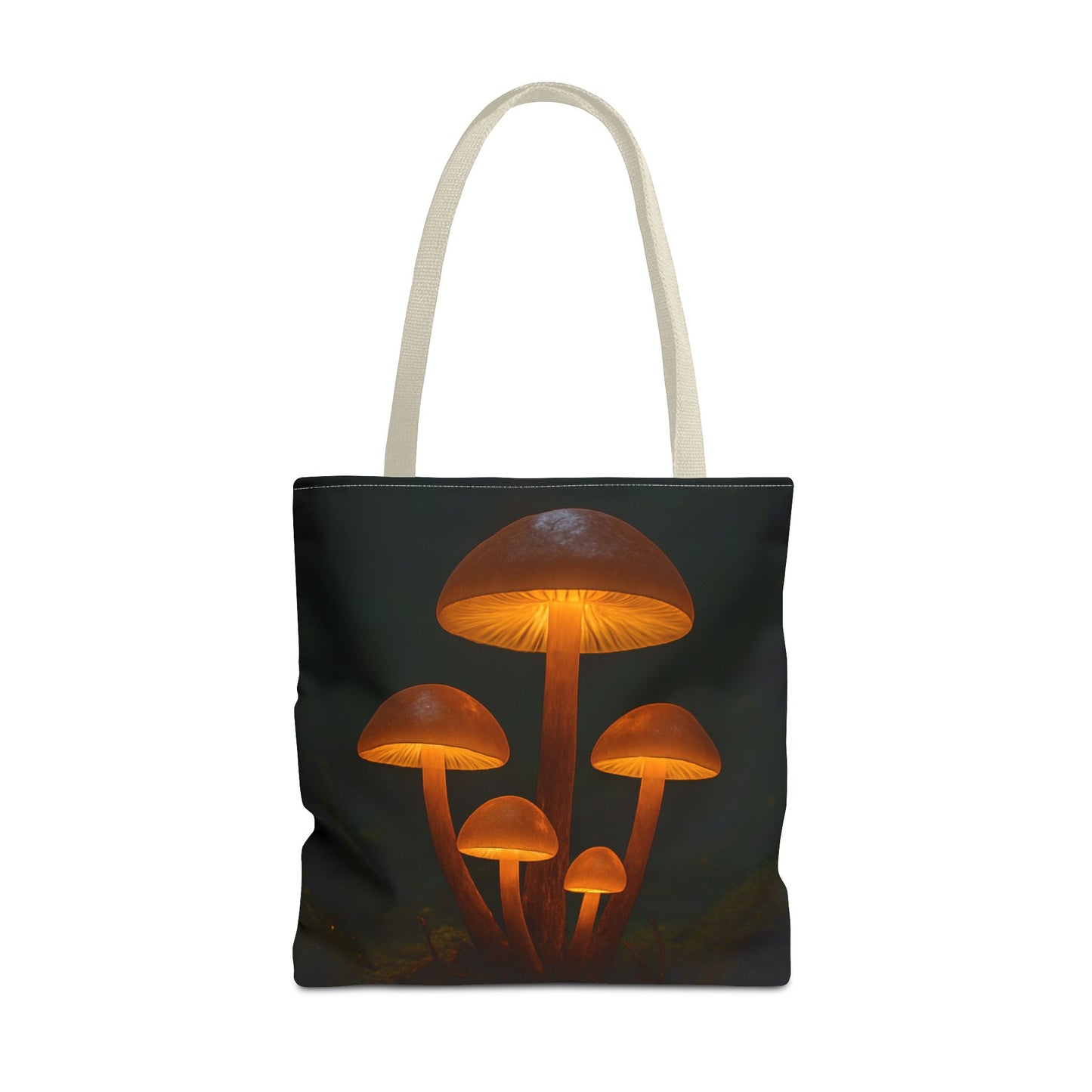 Illuminating Mushroom Tote Bag, Eco-Friendly Grocery Bag, Boho Chic Canvas Purse, Gift for Nature Lovers, Festival Tote