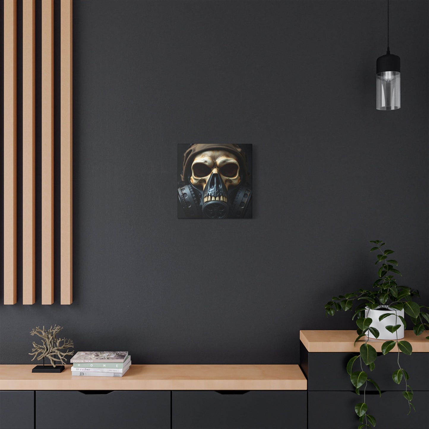 Gothic Skull Wall Art, Edgy Home Decor, Unique Gift, Fantasy Artwork, Statement Piece, Industrial Style