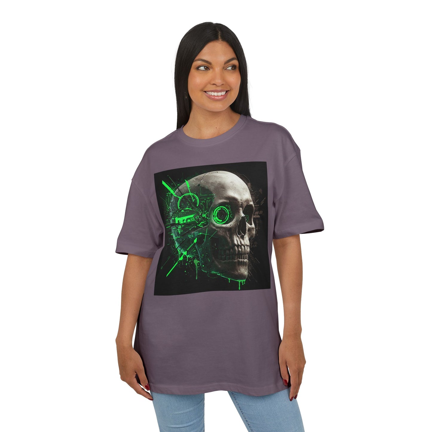 Edgy Graphic Oversize Tee | Skull Design | Streetwear Style, Casual Outfit, Music Festival Essential, Unique Gift, Unisex Apparel
