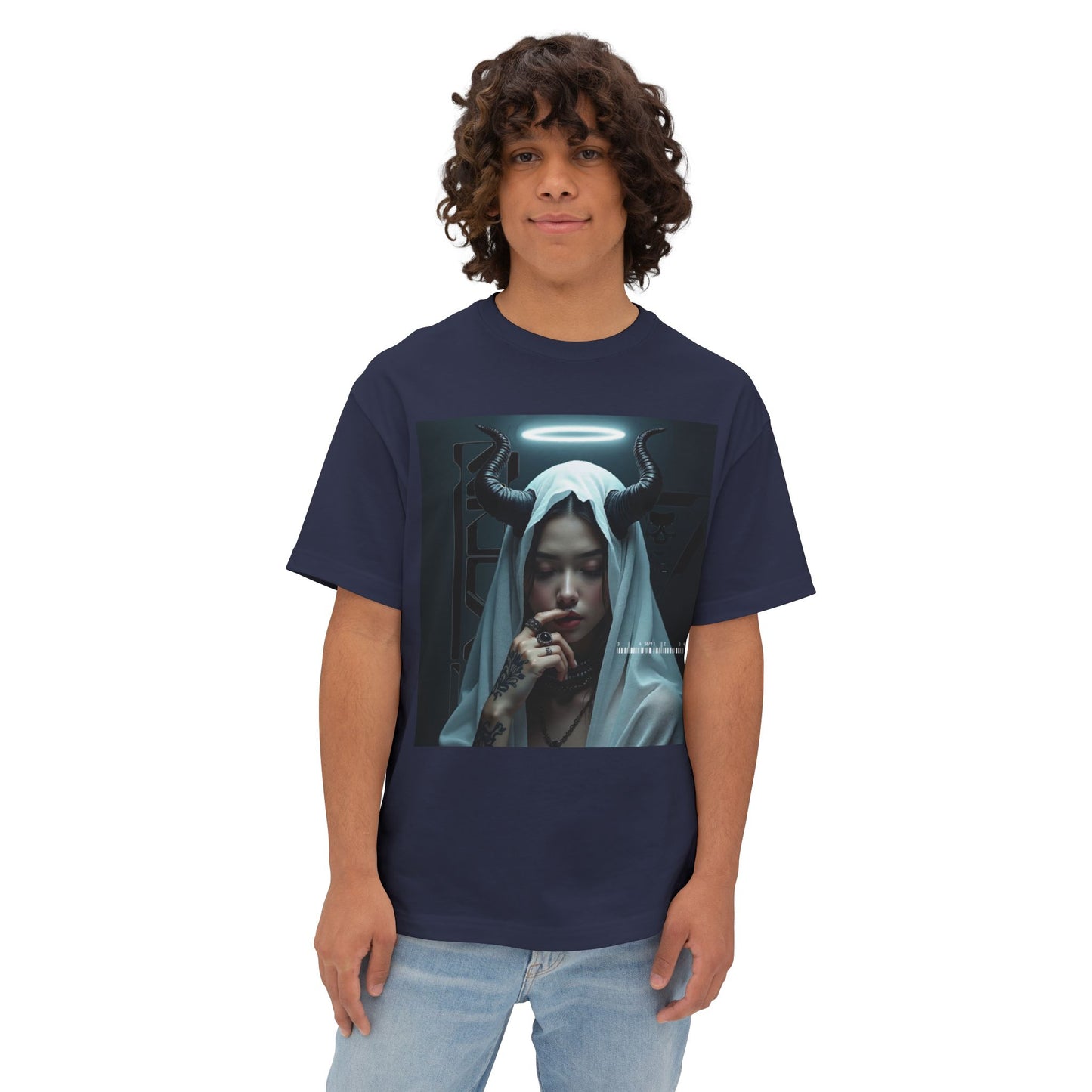 Gothic Inspired Oversized Tee - Perfect for Halloween, Music Festivals, Casual Wear, Alternative Fashion, Unique Gift Ideas