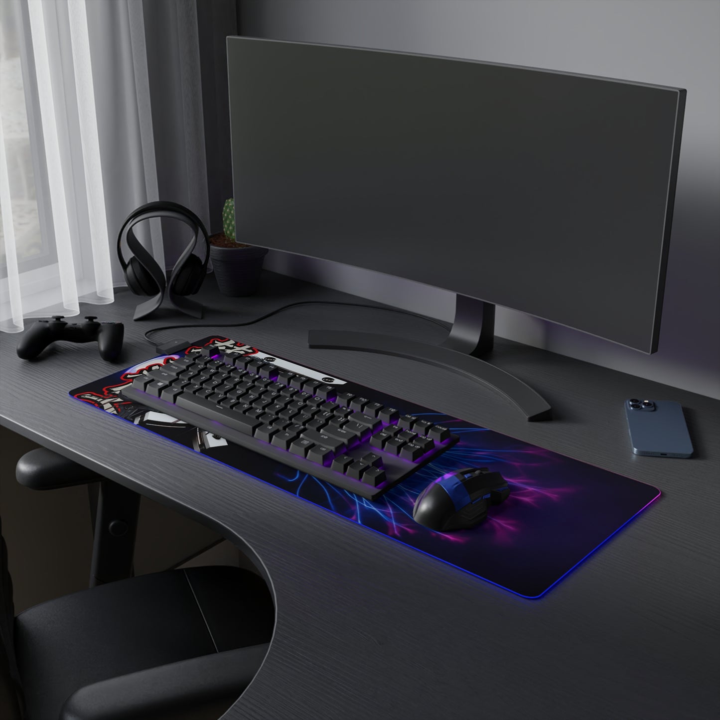 LED Gaming Mouse Pad – Electric Ninja Design for Gamers