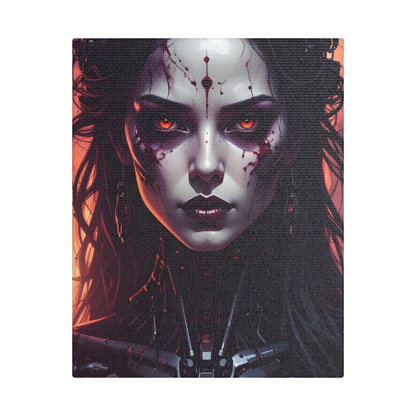 Gothic Art Canvas Print, Dark Wall Decor, Modern Home Art, Unique Gift for Halloween, Edgy Aesthetic Room Decor, Unusual Wall Art
